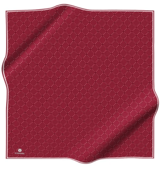 Vissona Tivil İpek Eşarp IST 5138-0018 Bordo Karışık Desen