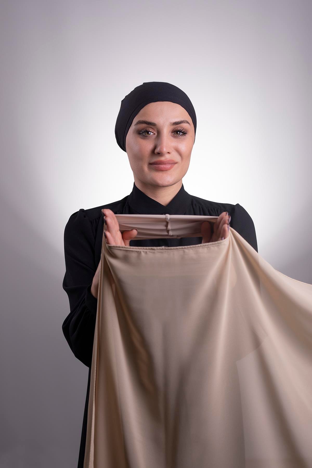 Yavru Ağzı Pratik Hazır Geçmeli Şal Şifon Boru Boneli 3001_35