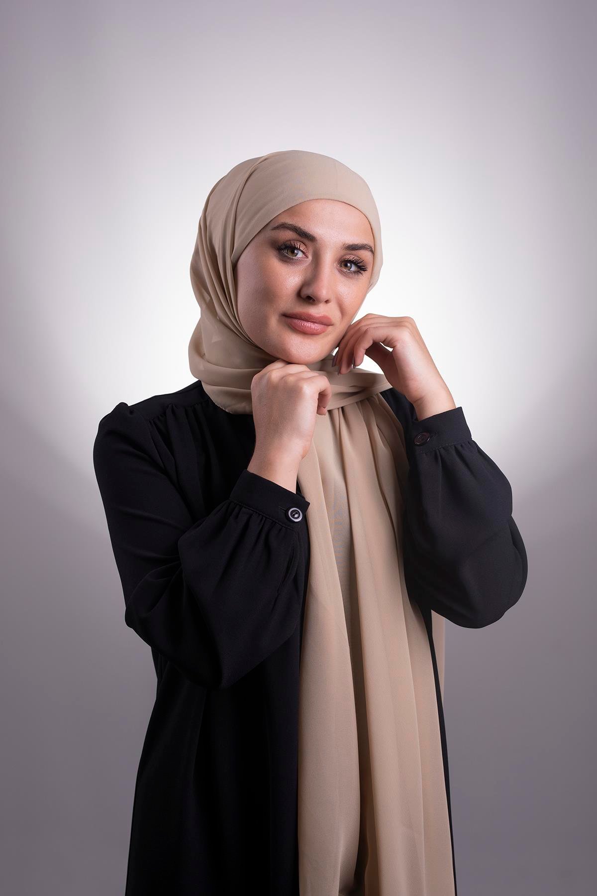 Yavru Ağzı Pratik Hazır Geçmeli Şal Şifon Boru Boneli 3001_35