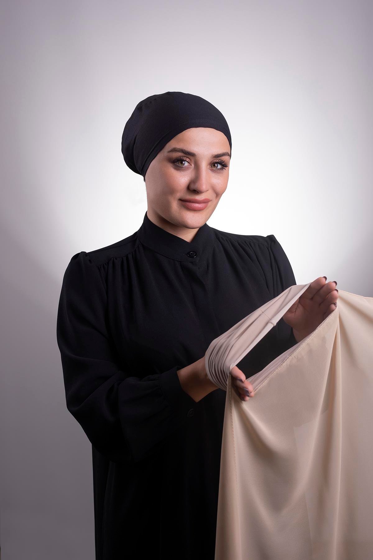 Yavru Ağzı Pratik Hazır Geçmeli Şal Şifon Boru Boneli 3001_35