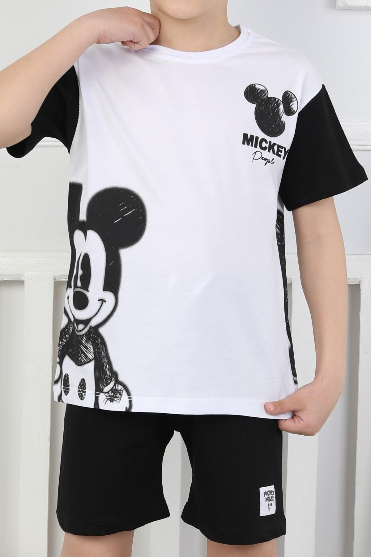 Mickey Baskı Erkek Çocuk Şortlu Takım