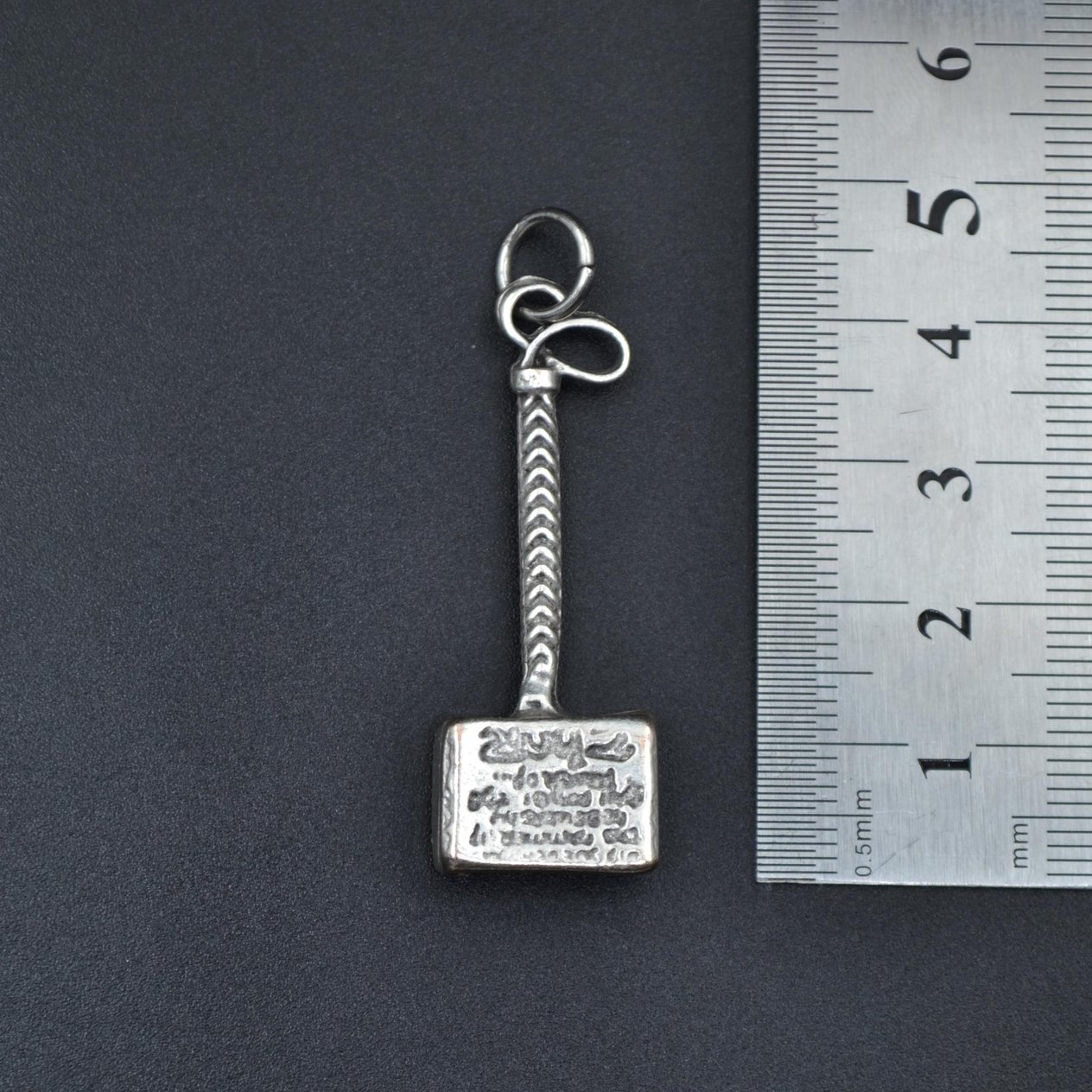 Thor Çekiç Erkek Kadın Kolye Antik Gümüş Kaplama - 60 cm Düz Zincir