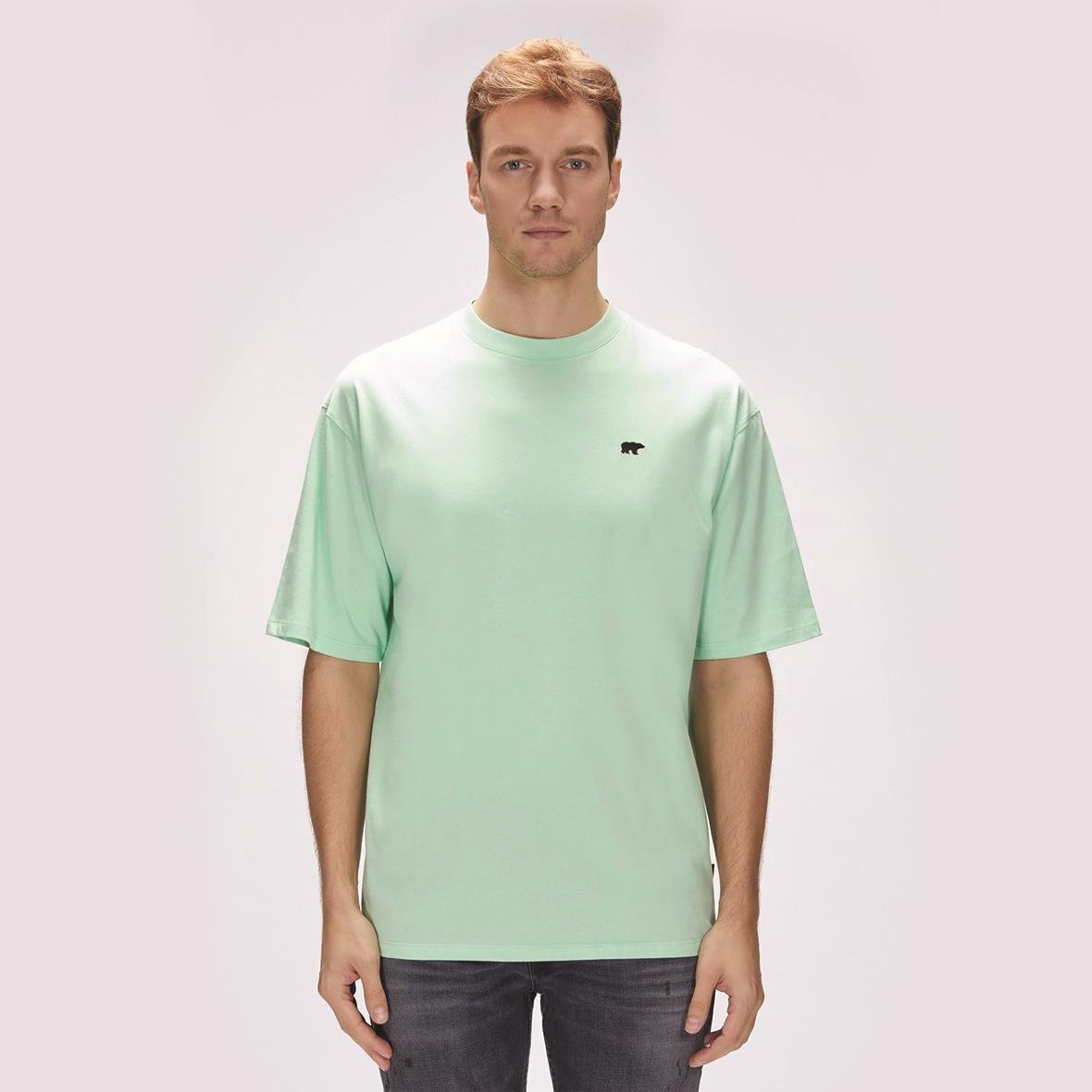 Bad Bear Damon Oversize Erkek T-Shirt - Mint
