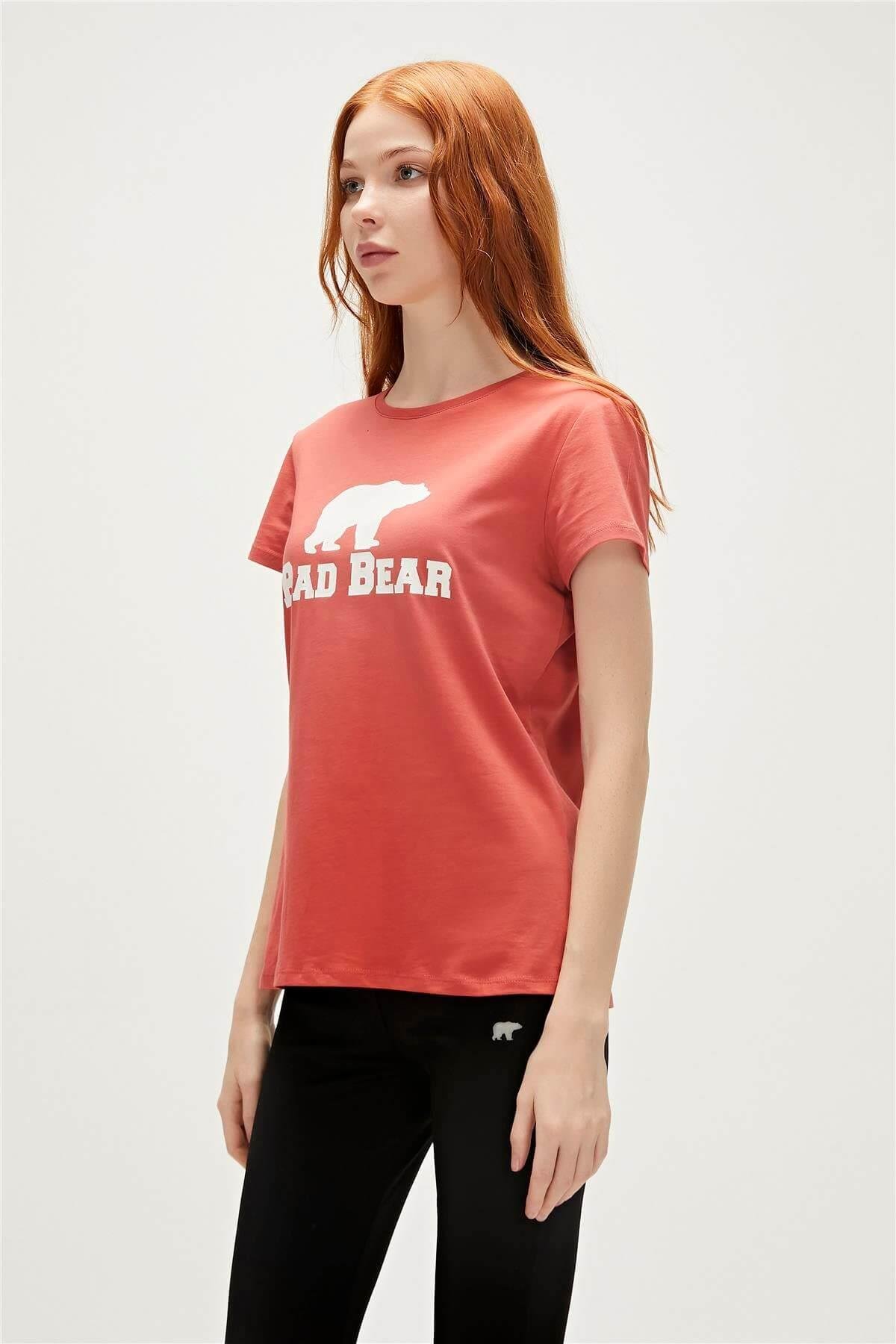 Bad Bear Logo Tee Kadın T-Shirt - Tarçın