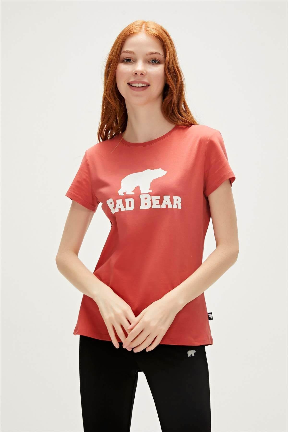 Bad Bear Logo Tee Kadın T-Shirt - Tarçın