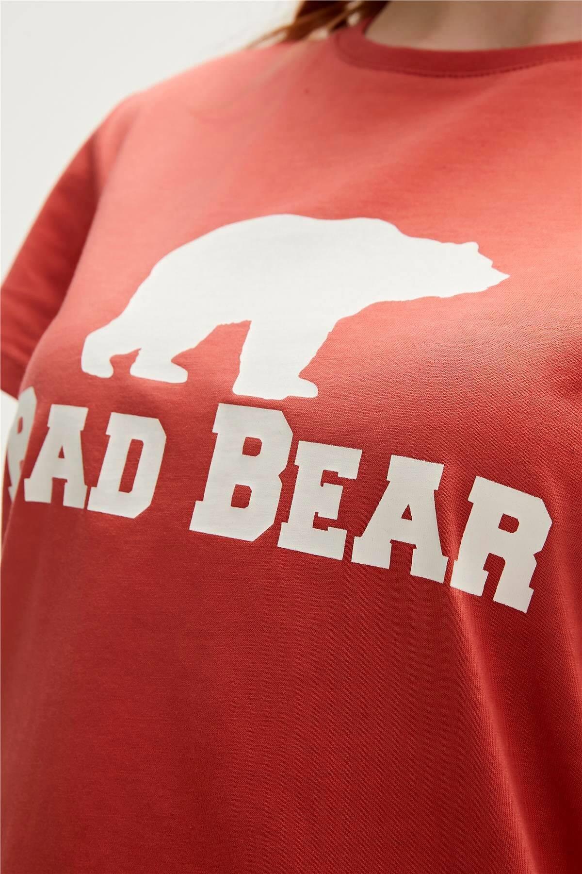 Bad Bear Logo Tee Kadın T-Shirt - Tarçın