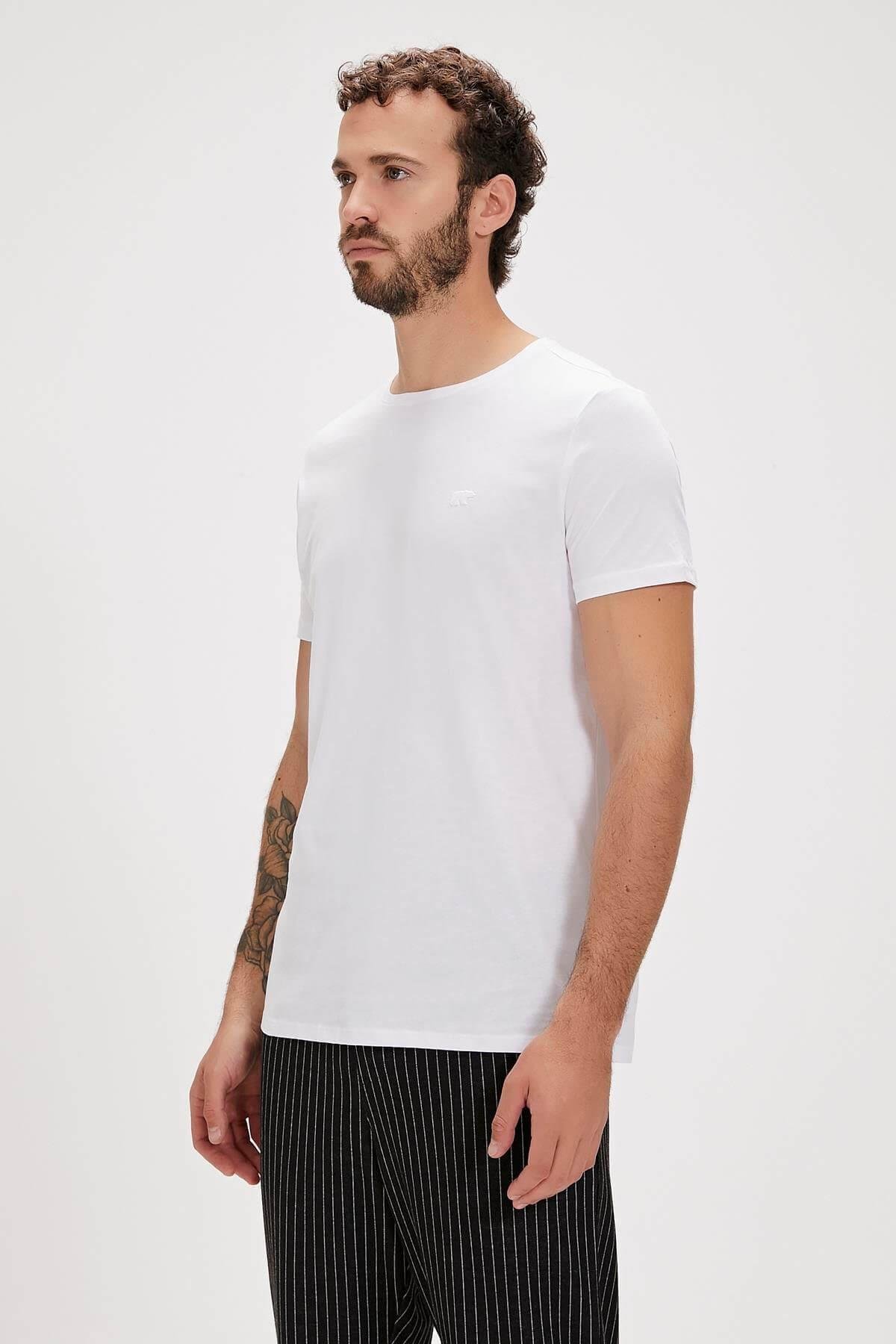 Bad Bear Solid Erkek T-Shirt - Beyaz