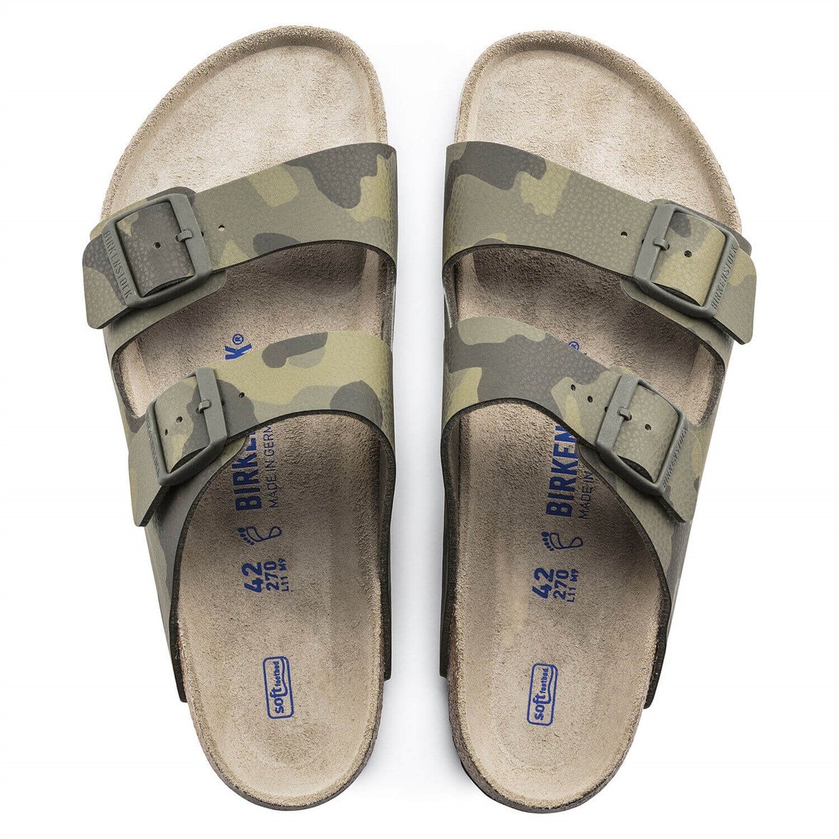 Birkenstock Arizona Soft Footbed Erkek Terlik - Desert Soil Camo Green