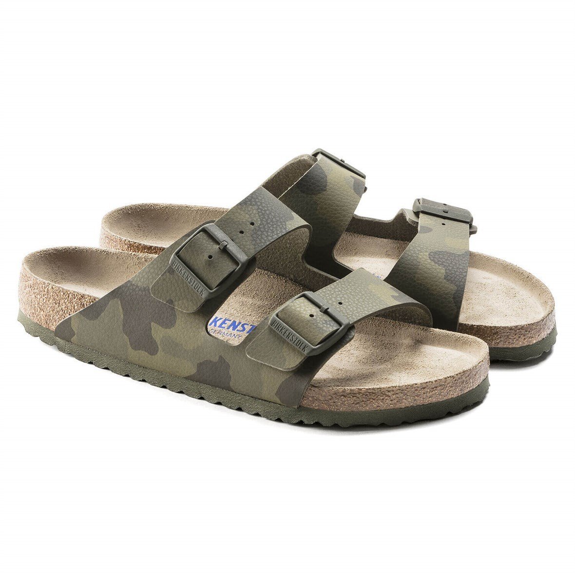 Birkenstock Arizona Soft Footbed Erkek Terlik - Desert Soil Camo Green