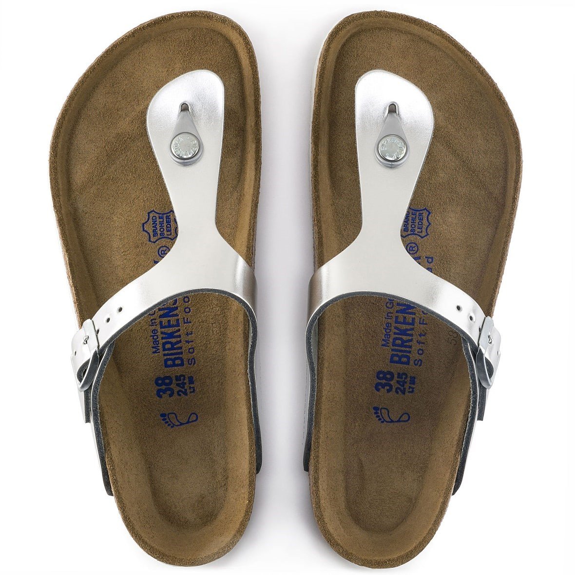 Birkenstock Gizeh Bayan Terlik & Sandalet - Metallic Silver