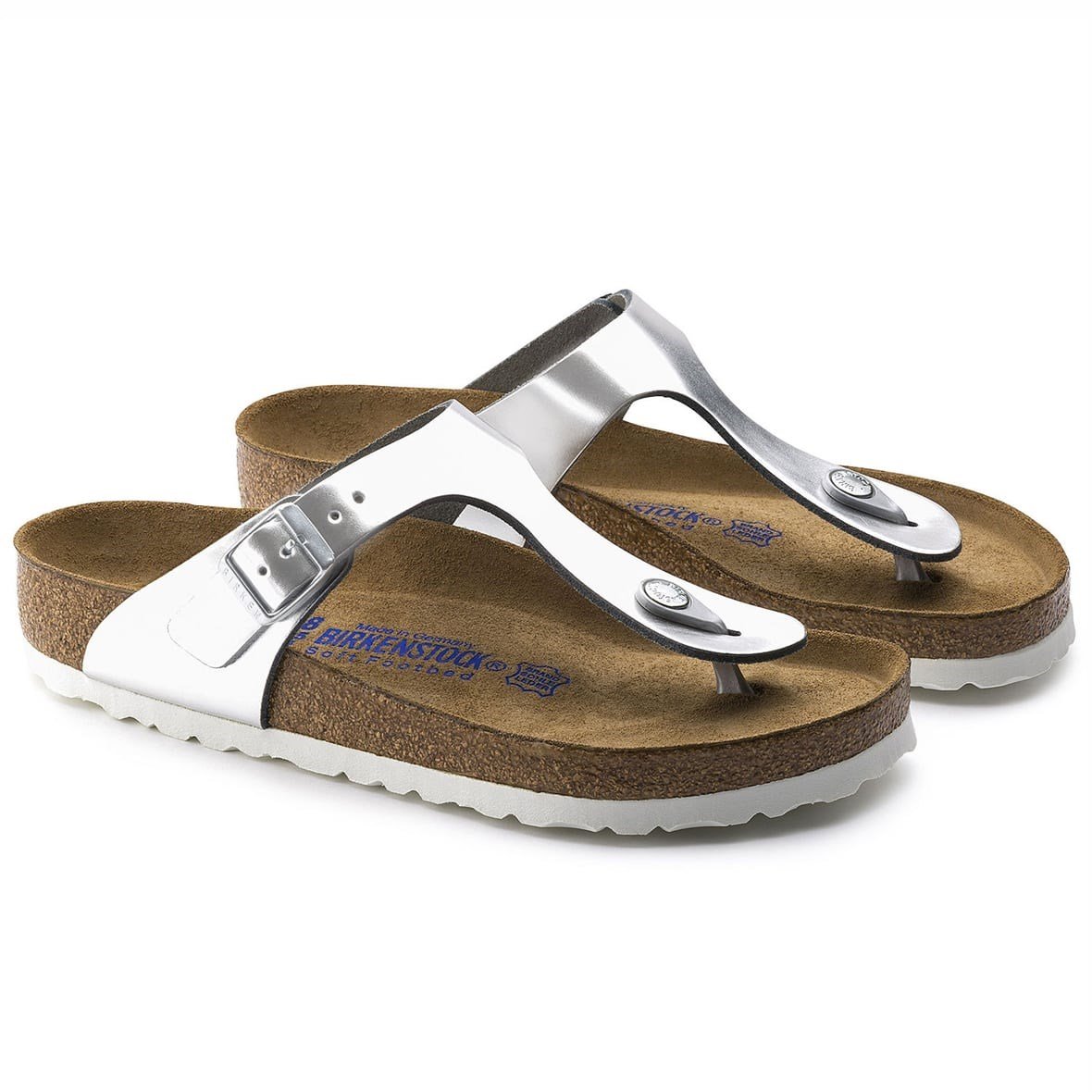 Birkenstock Gizeh Bayan Terlik & Sandalet - Metallic Silver
