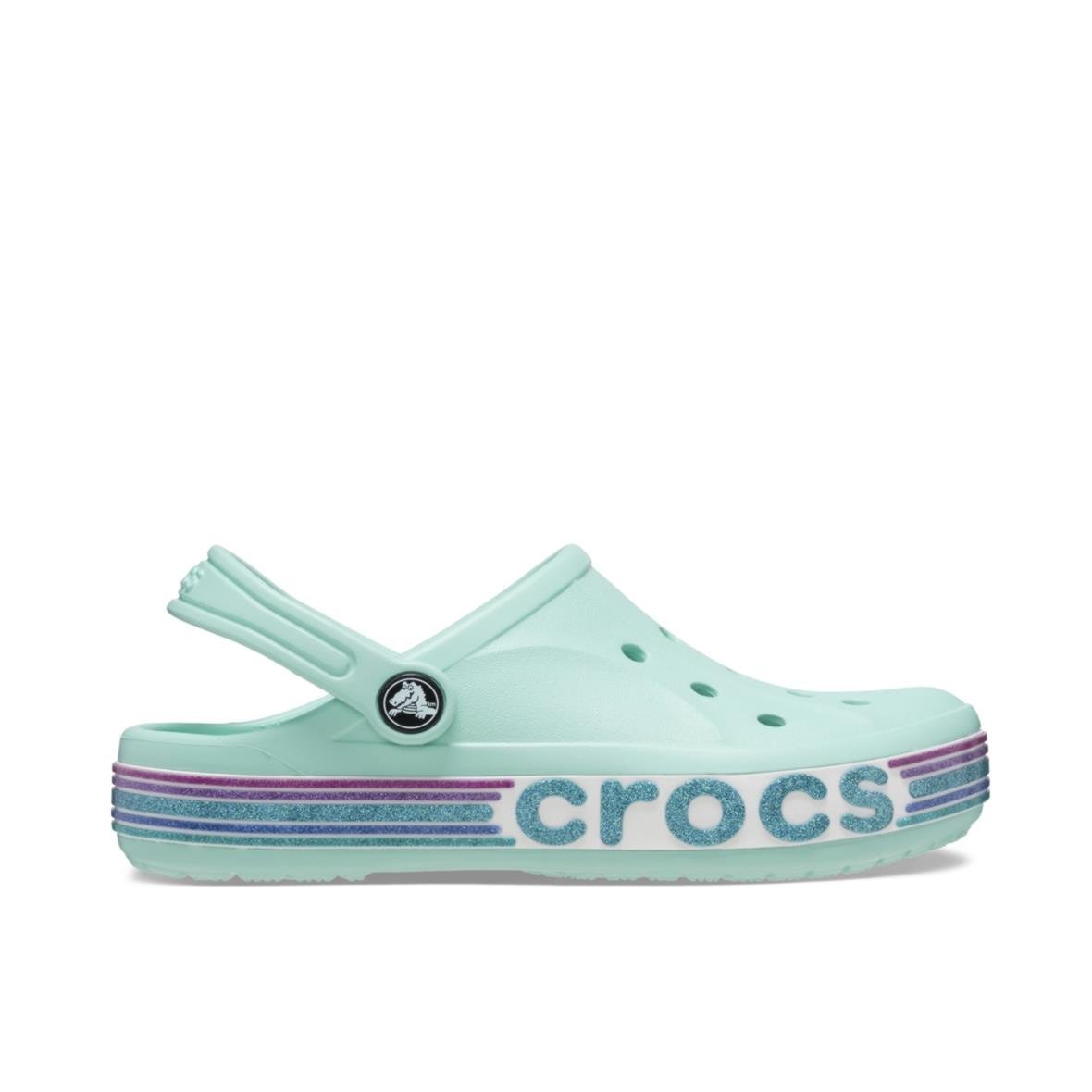 Crocs Bayaband Rainbow Glitter Clg K Çocuk Terlik - Su Yeşili