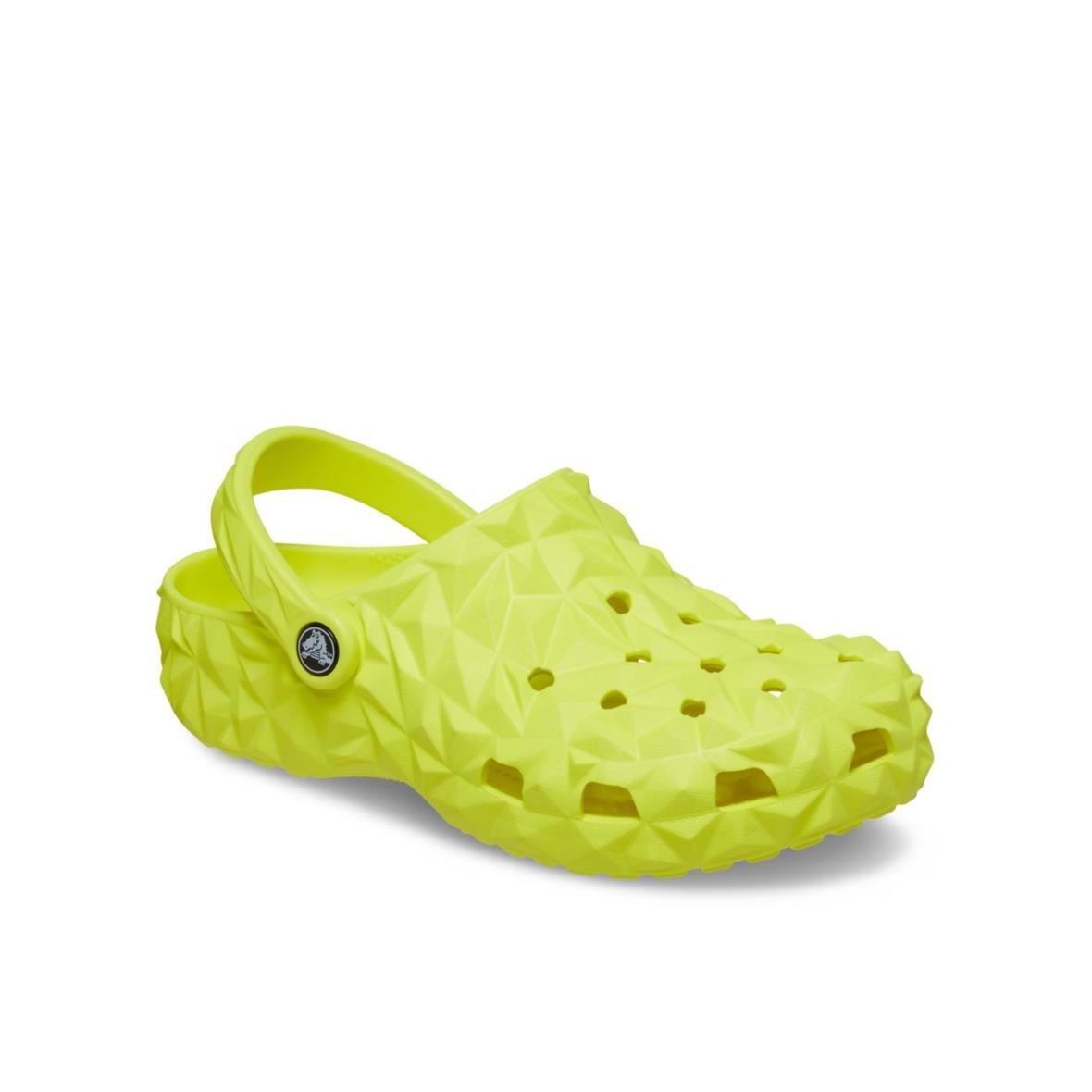 Crocs Classic Geometric Clog Bayan Terlik - Neon Sarı