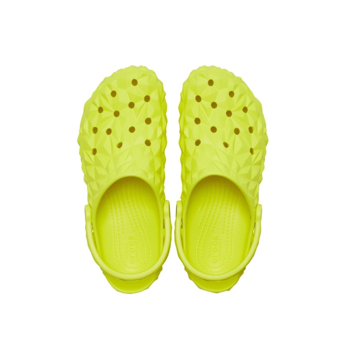 Crocs Classic Geometric Clog Bayan Terlik - Neon Sarı