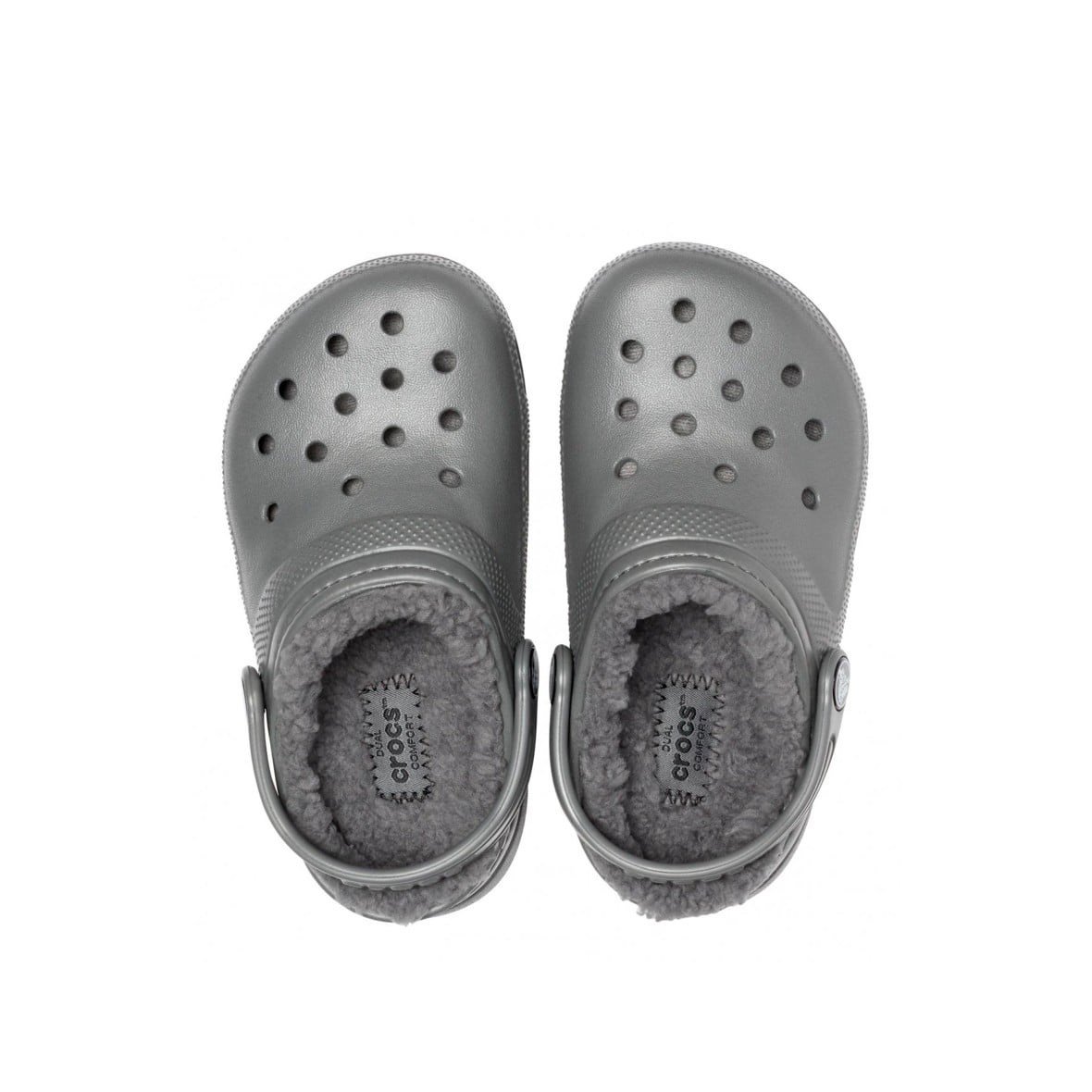 Crocs Classic Lined Clog K Çocuk Terlik - Slate Grey/Smoke