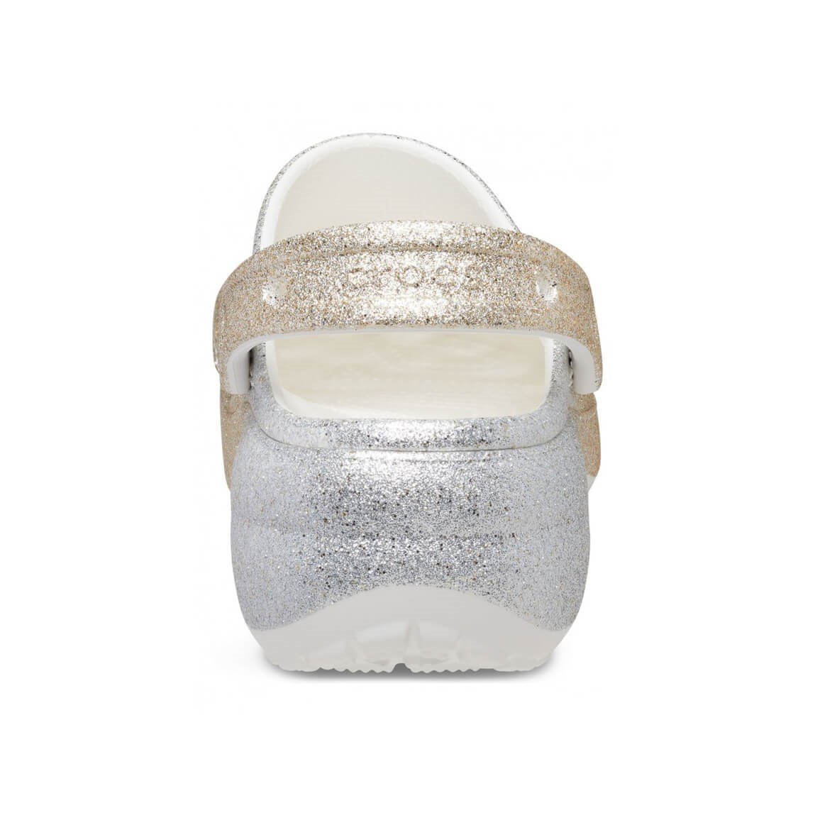 Crocs Classic Platform Ombre Glitter Clog W Bayan Terlik - Beyaz Altın