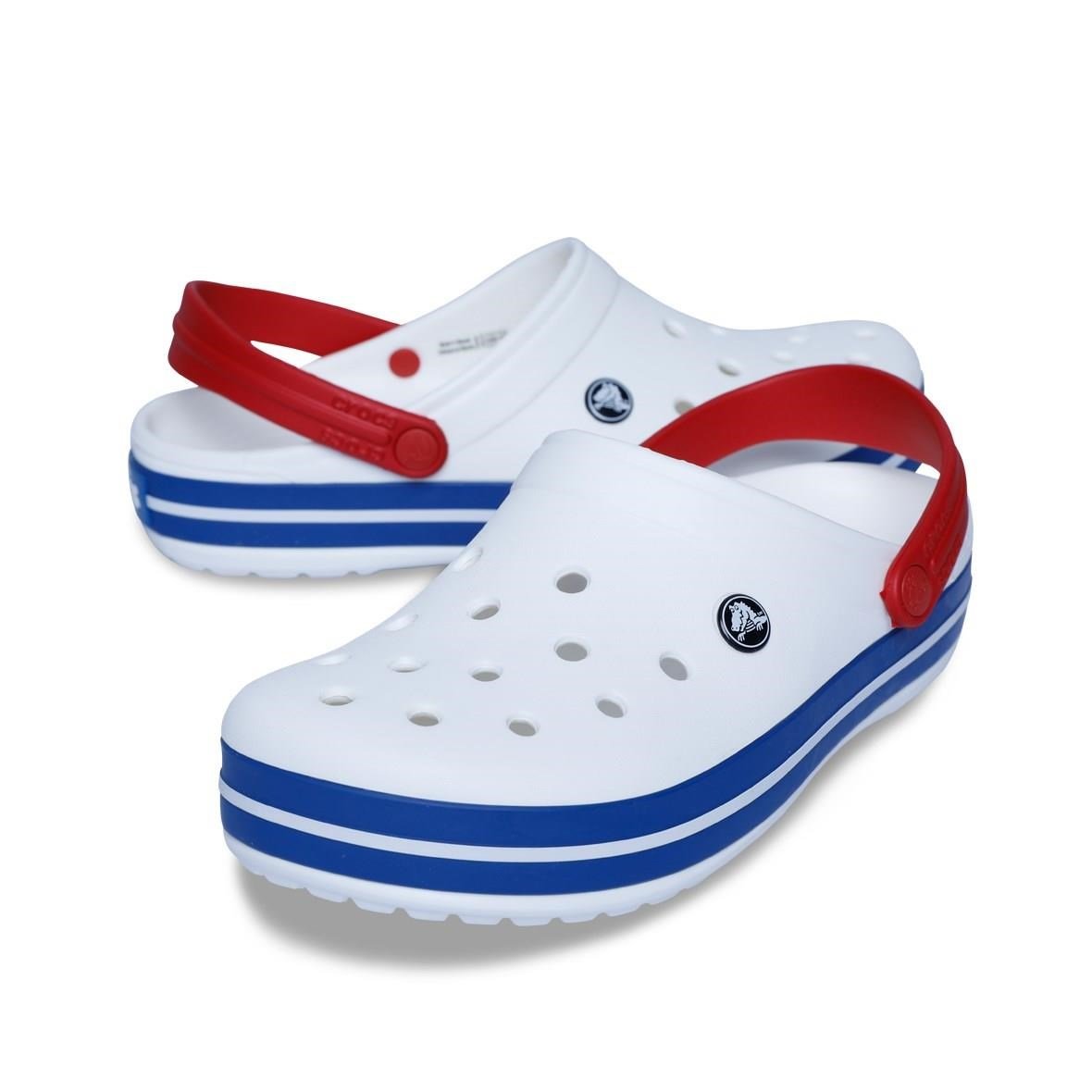 Crocs Crocband Erkek Terlik - White/Blue Jean