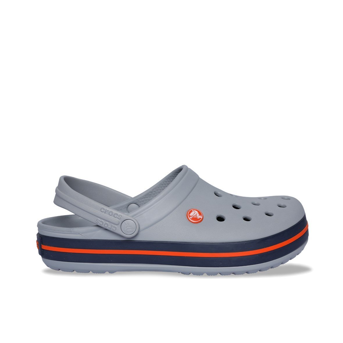 Crocs Crocband Erkek Terlik & Sandalet - Light Grey/Navy (Açık Gri/Lacivert) - 41-42