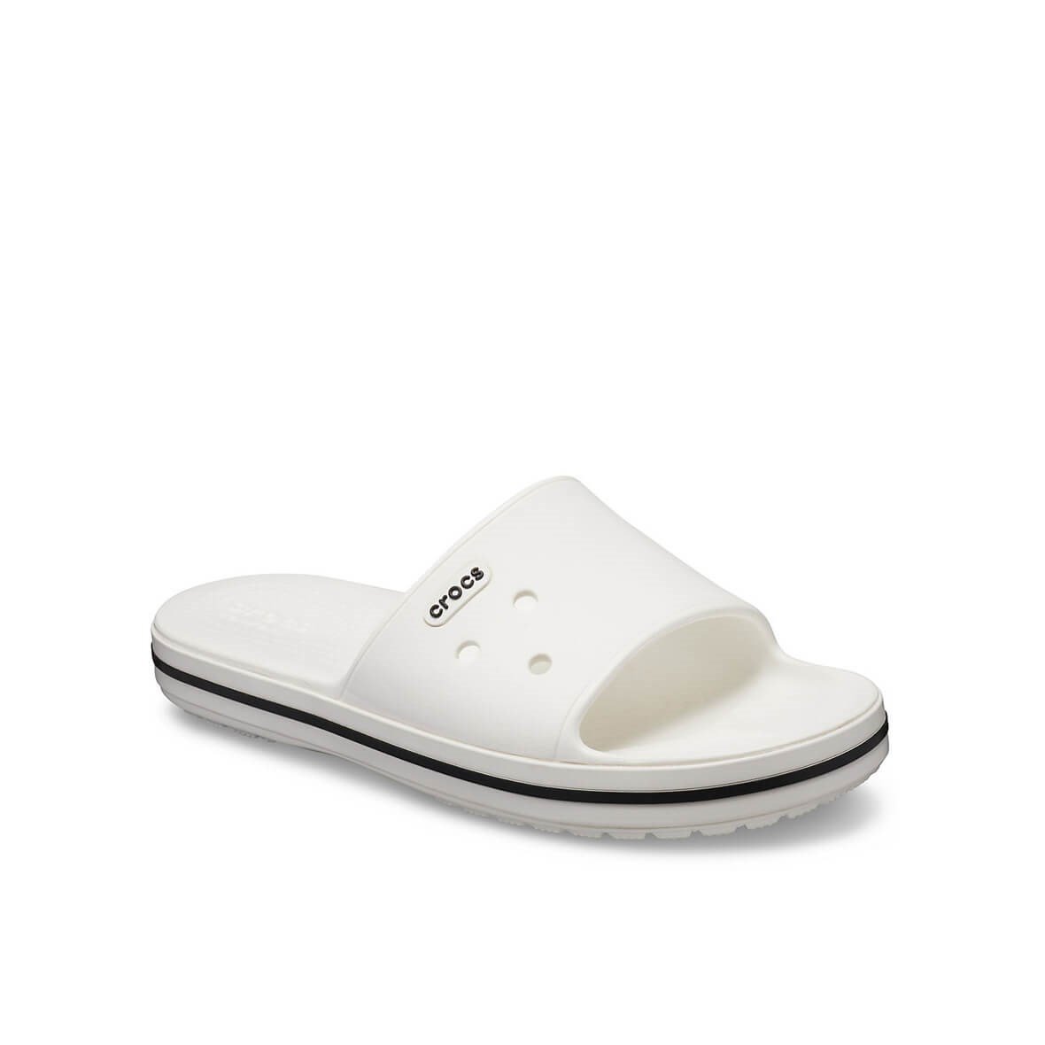 Crocs Crocband III Slide Erkek Terlik & Sandalet - White/Black (Beyaz/Siyah)