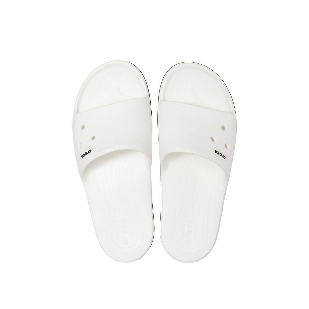 Crocs Crocband III Slide Erkek Terlik & Sandalet - White/Black (Beyaz/Siyah)
