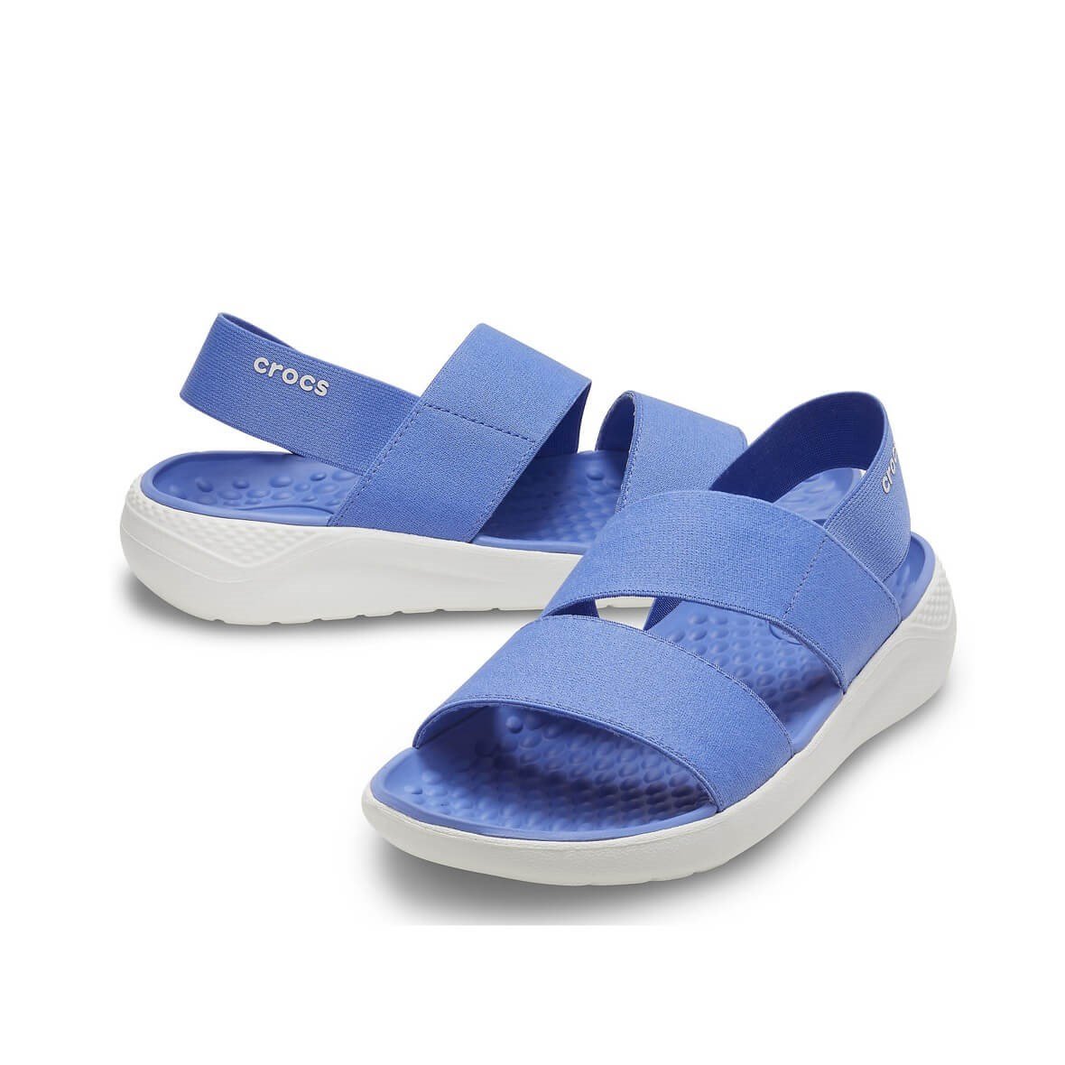 Crocs LiteRide Stretch Sandal Bayan Sandalet - Lapis/White