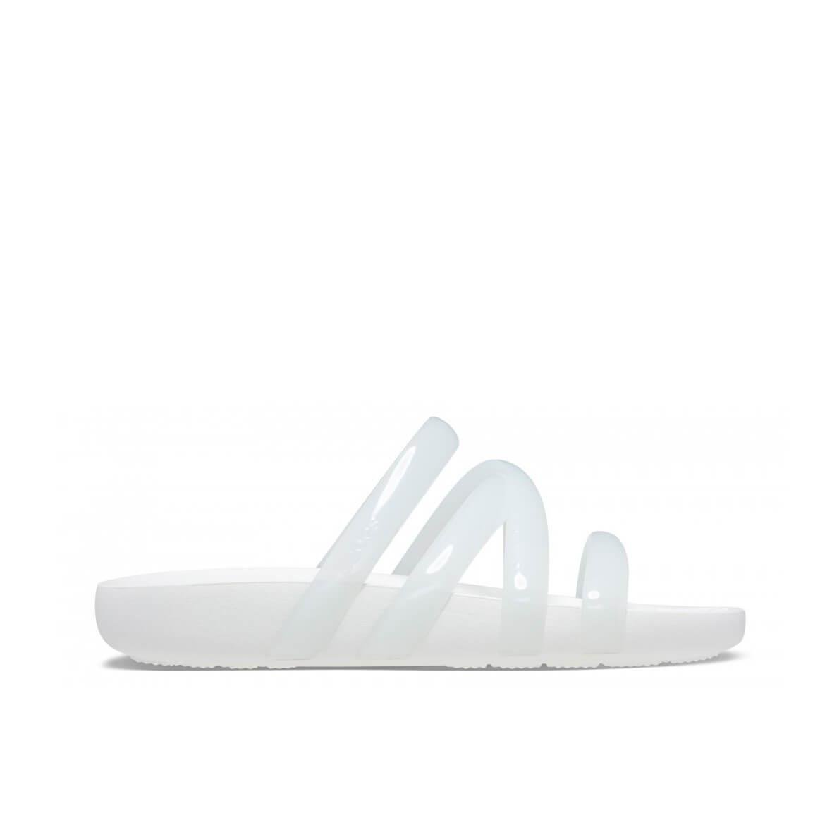 Crocs Splash Glossy Strappy Bayan Terlik - Beyaz