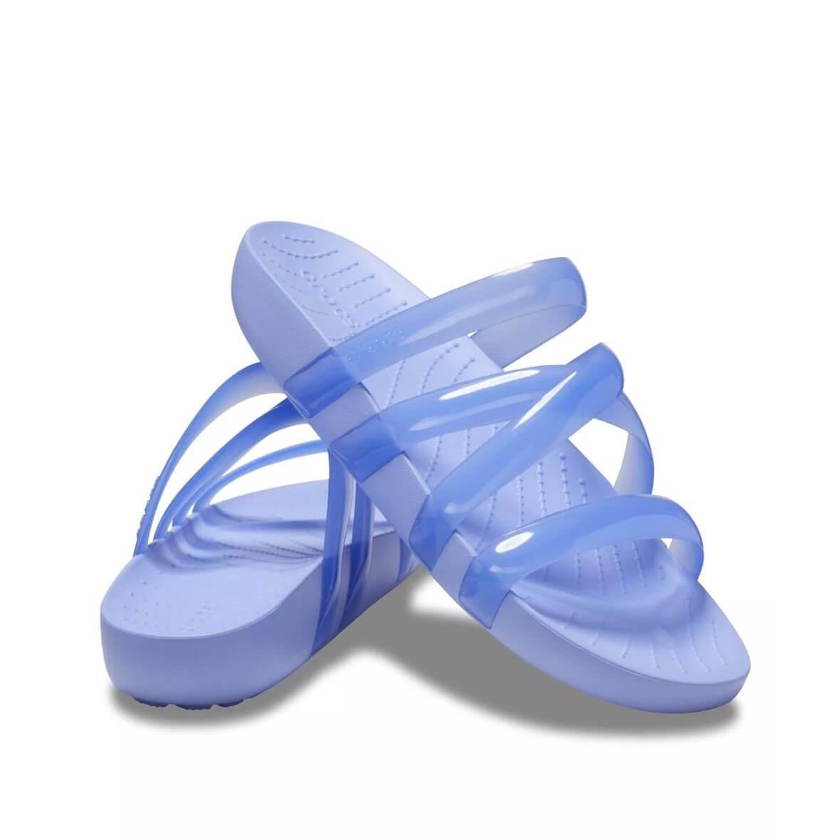 Crocs Splash Glossy Strappy Bayan Terlik - Lila