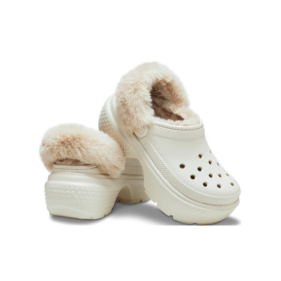 Crocs Stomp Lined Clog Kadın Terlik - Bej