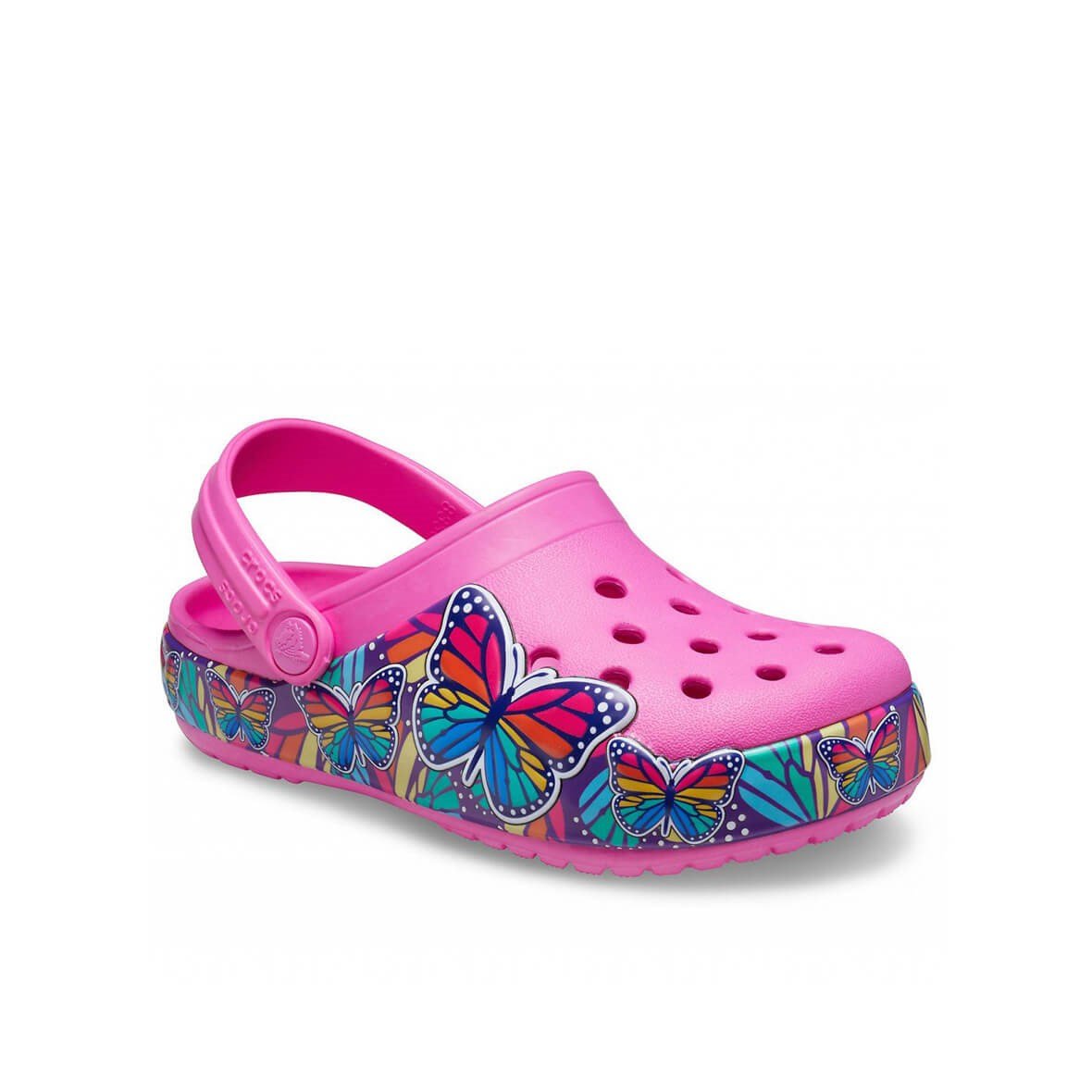 CrocsFL MltiBtterfly BdLghtCgK Çocuk Terlik & Sandalet - Electric Pink (Elektrik Pembe)