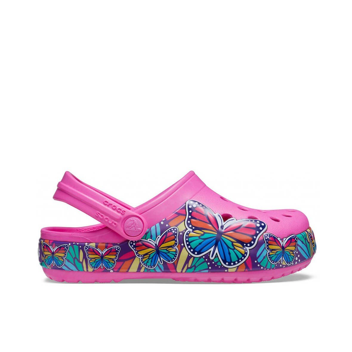 CrocsFL MltiBtterfly BdLghtCgK Çocuk Terlik & Sandalet - Electric Pink (Elektrik Pembe)