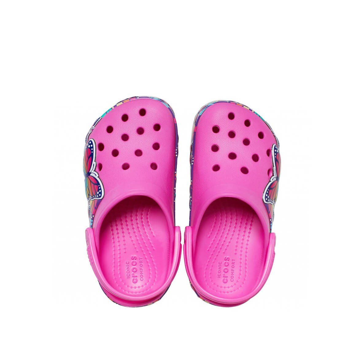 CrocsFL MltiBtterfly BdLghtCgK Çocuk Terlik & Sandalet - Electric Pink (Elektrik Pembe)