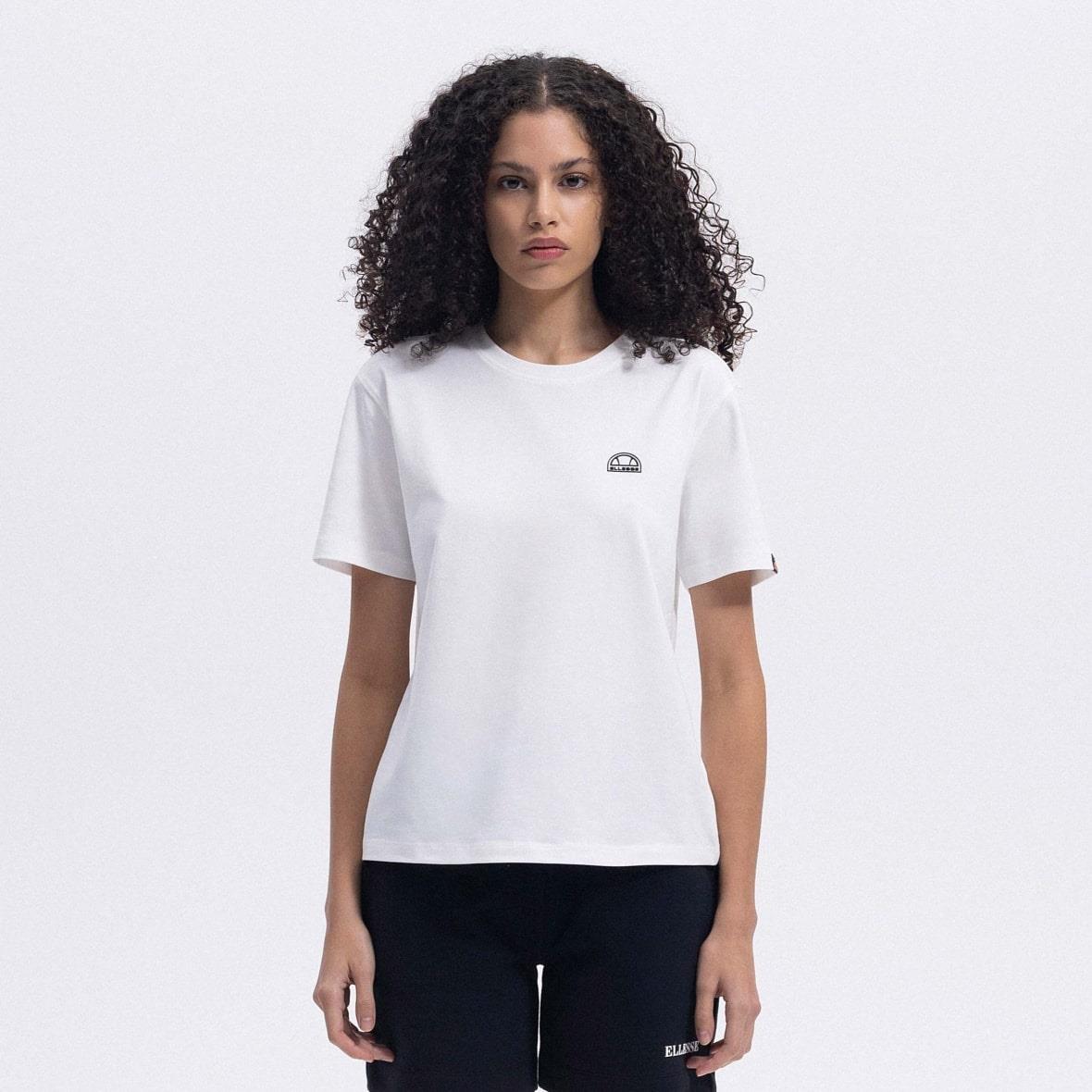Ellesse EF426-ECR Bisiklet Yaka Kadın T-Shirt - Ekru