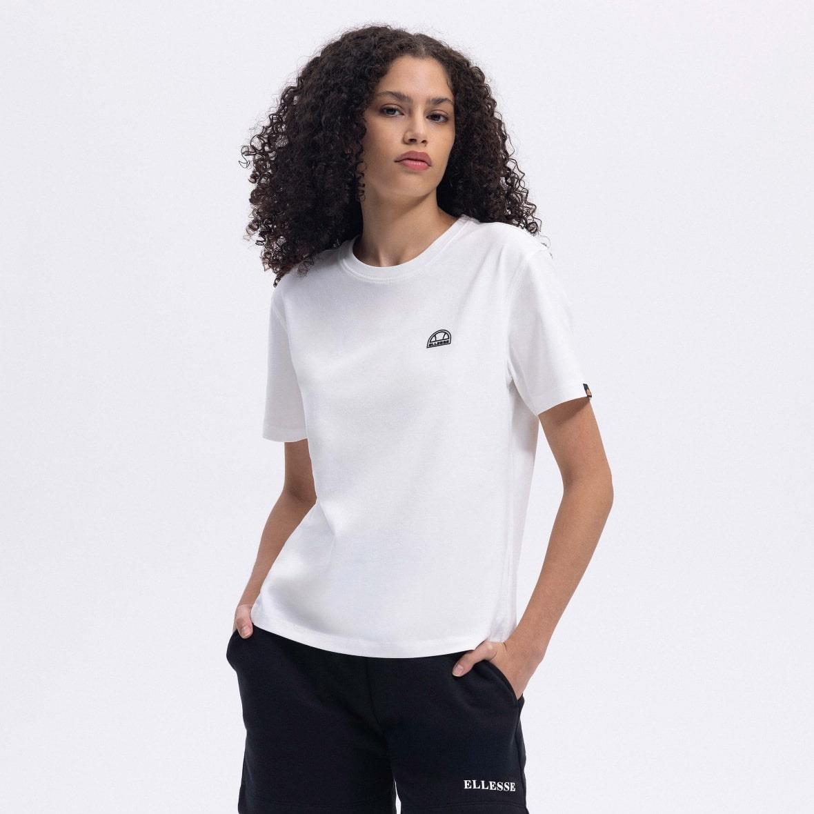 Ellesse EF426-ECR Bisiklet Yaka Kadın T-Shirt - Ekru