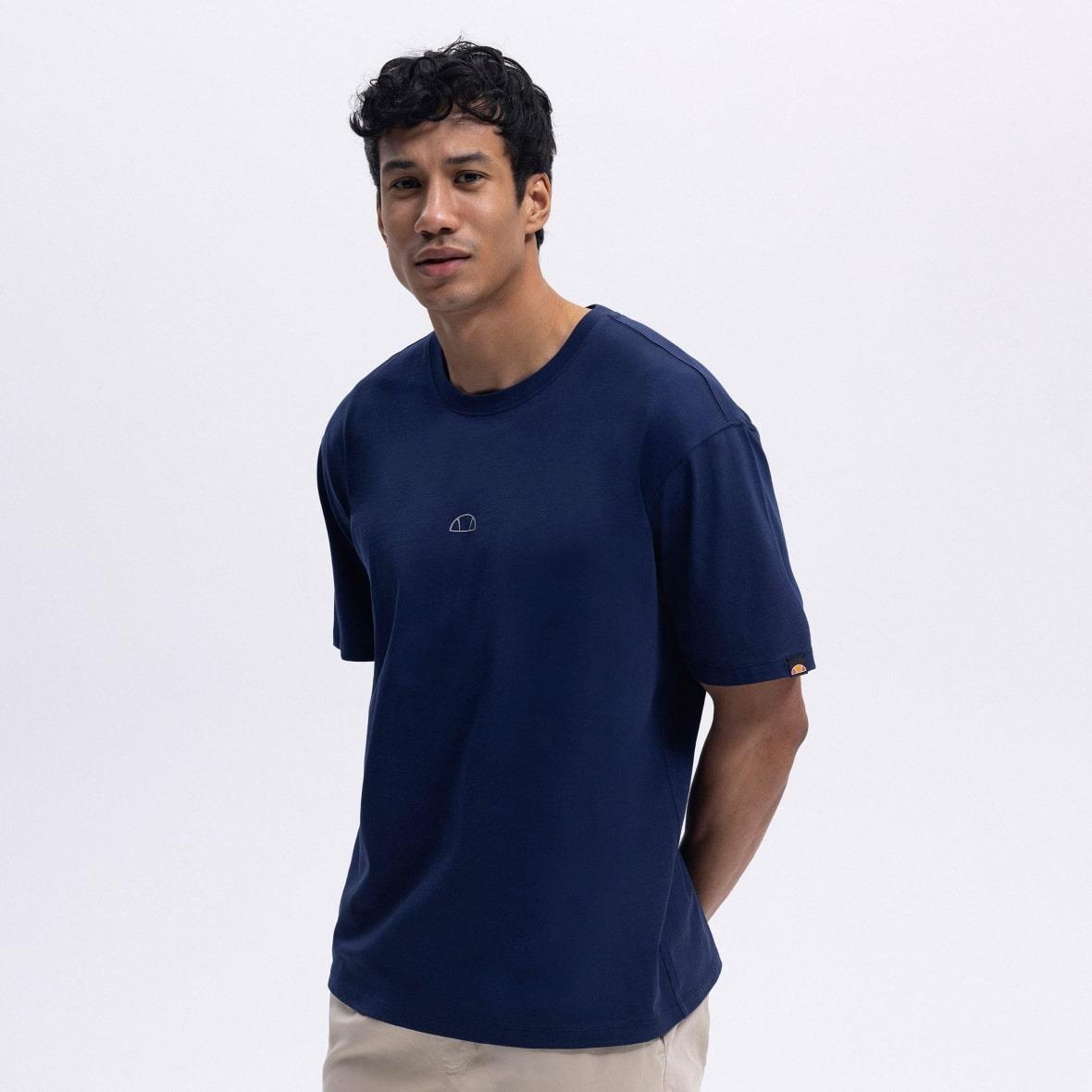 Ellesse EM376-NV Oversize Tee Erkek T-Shirt - Lacivert