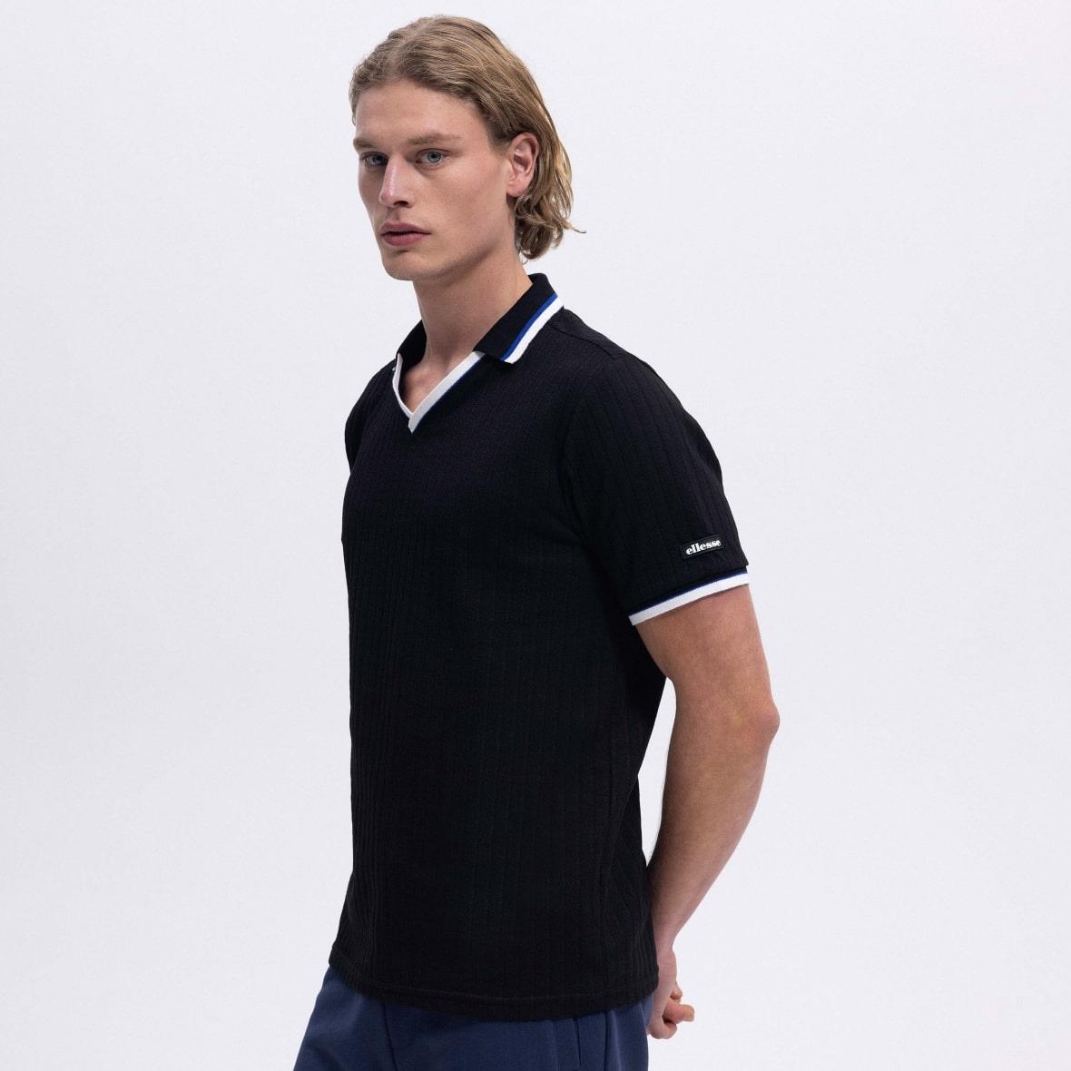 Ellesse EM491-BK Polo Yaka Erkek T-Shirt - Siyah