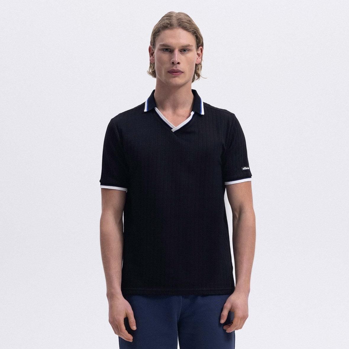 Ellesse EM491-BK Polo Yaka Erkek T-Shirt - Siyah