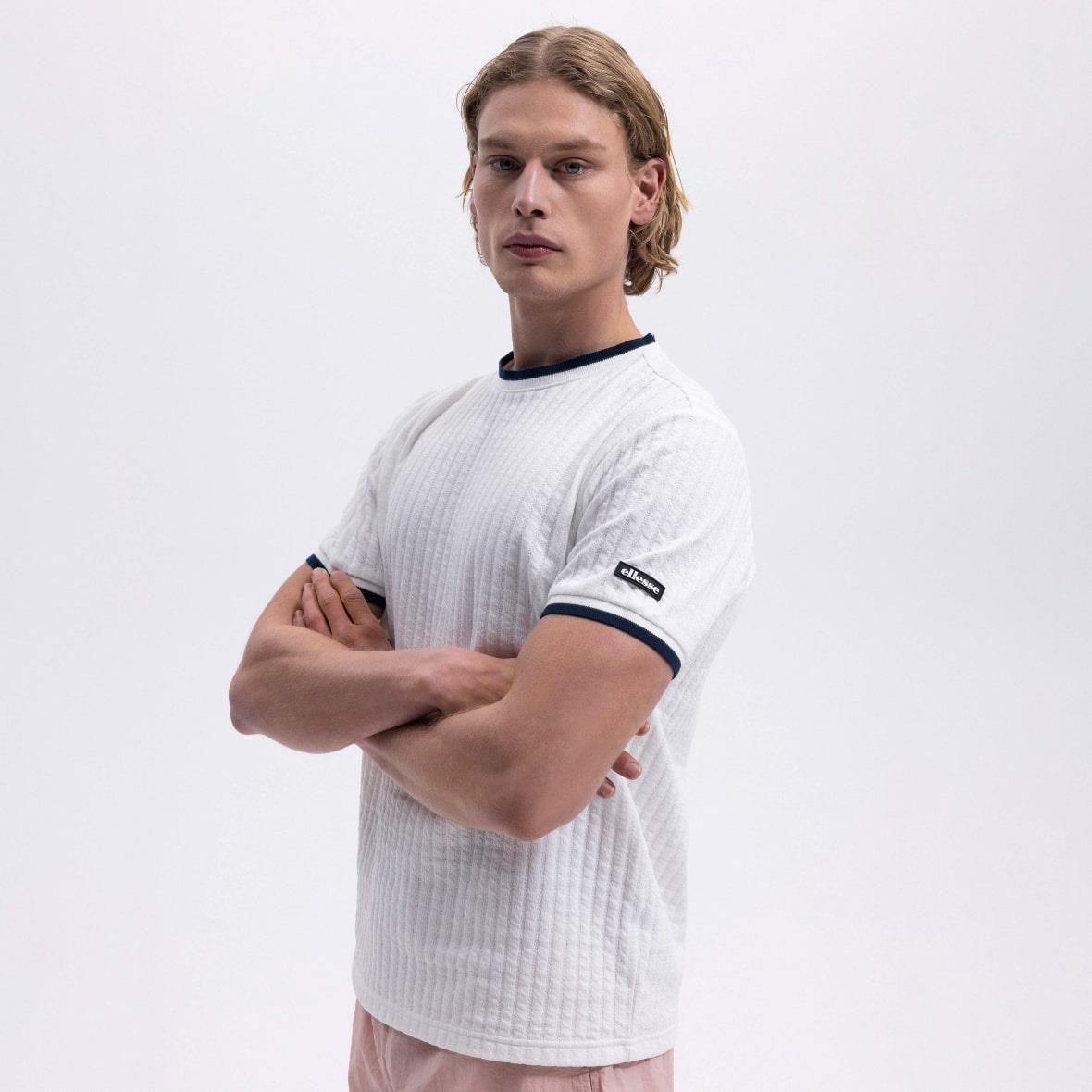 Ellesse EM492-OF Bisiklet Yaka Erkek T-Shirt - Kırık Beyaz