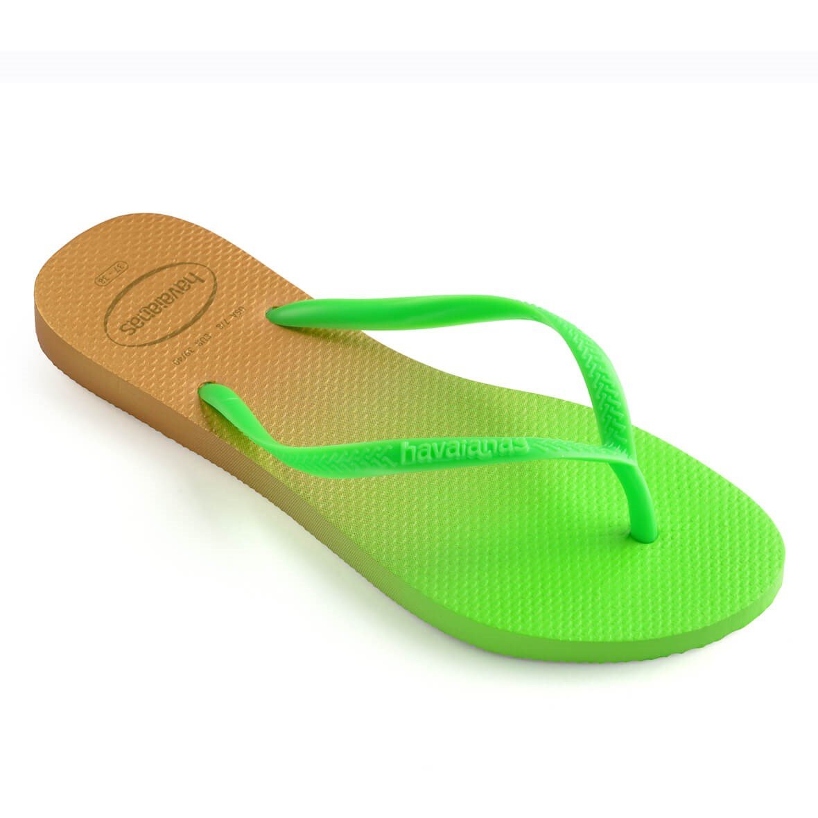Havaianas Slim Gradient Bayan Terlik - White/Fluorescent Eletric