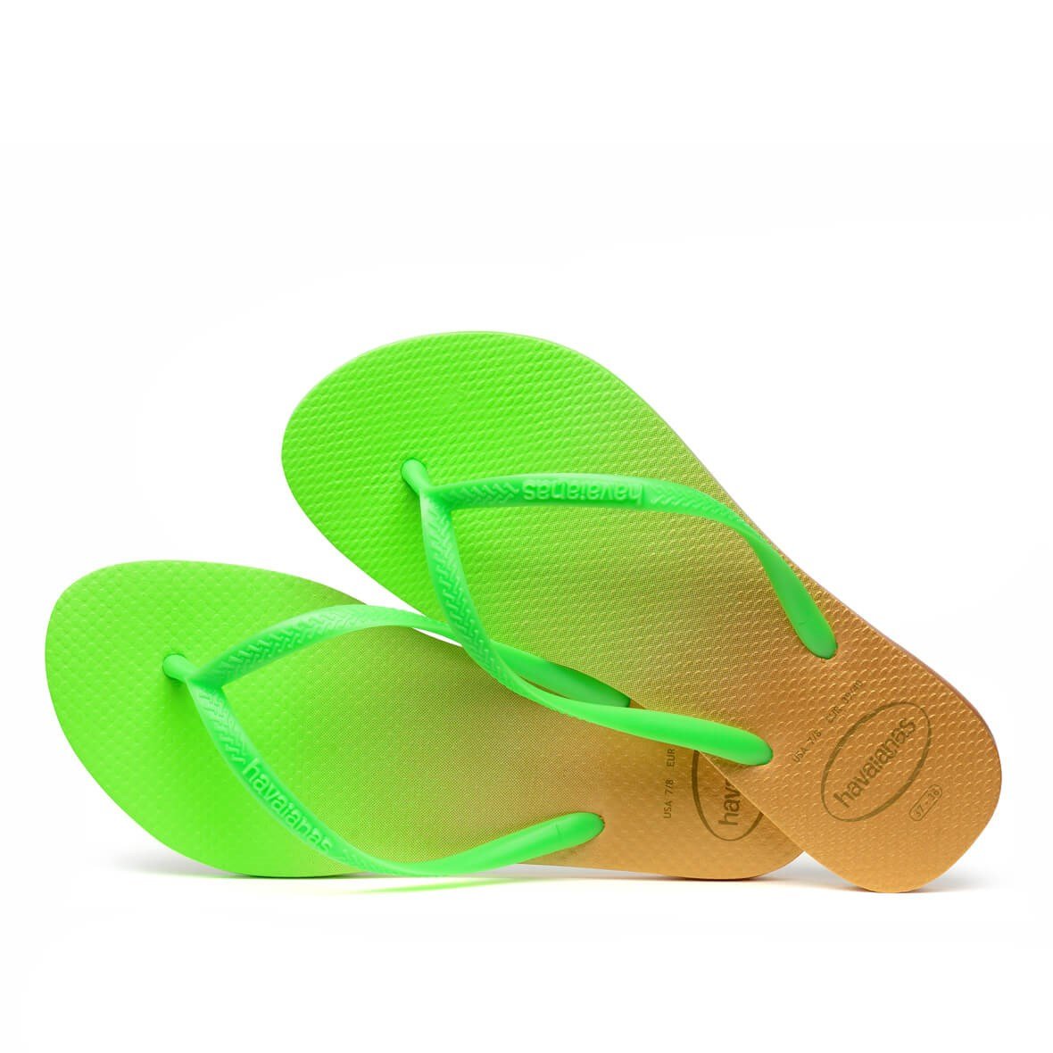 Havaianas Slim Gradient Bayan Terlik - White/Fluorescent Eletric