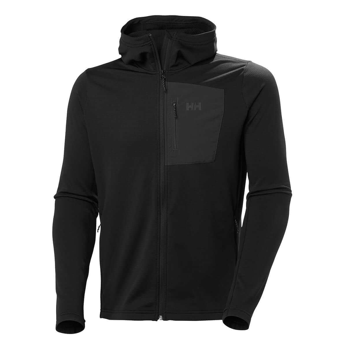 Helly Hansen Versalite Hooded Fleece Jacket Erkek Kapüşonlu Polar - Siyah