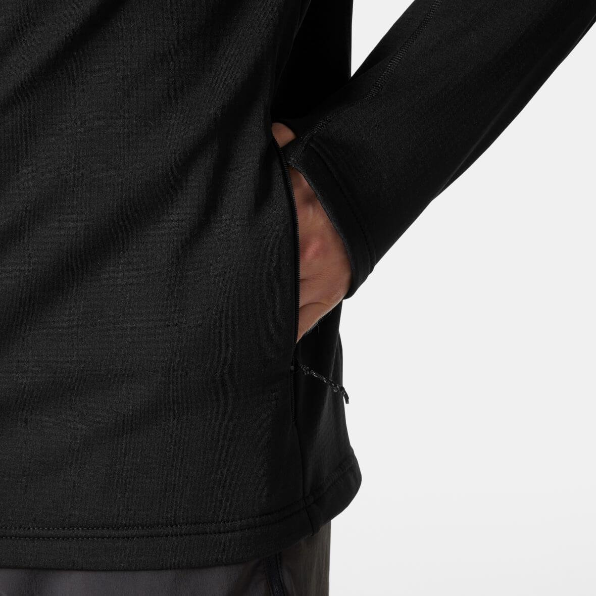 Helly Hansen Versalite Hooded Fleece Jacket Erkek Kapüşonlu Polar - Siyah