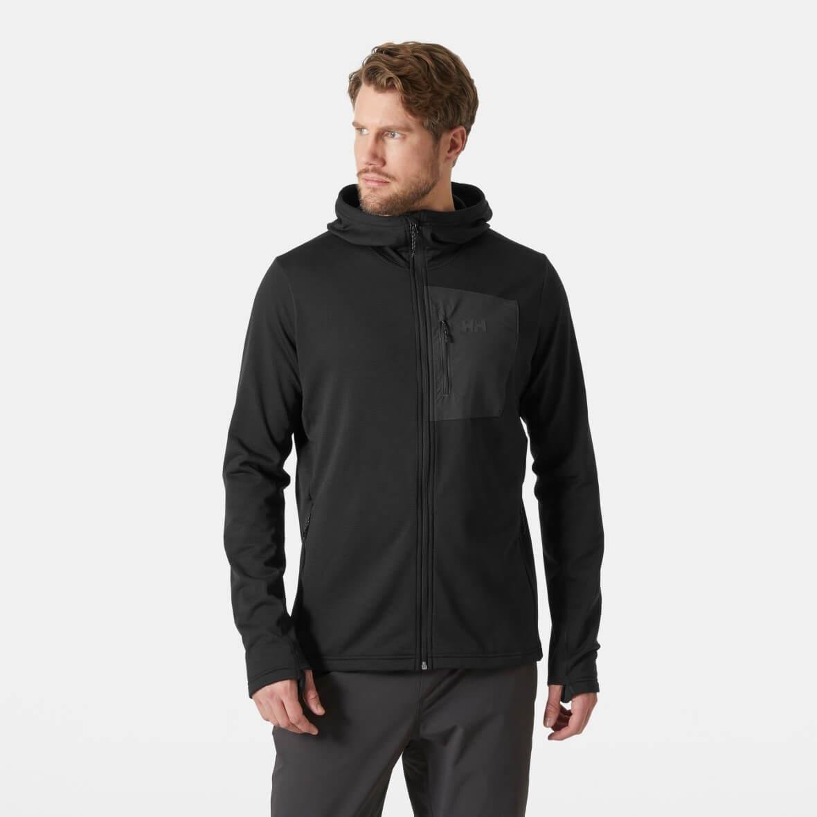 Helly Hansen Versalite Hooded Fleece Jacket Erkek Kapüşonlu Polar - Siyah