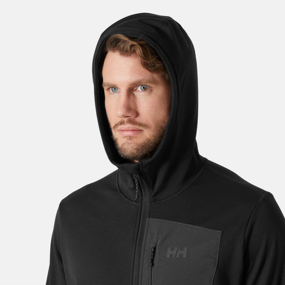 Helly Hansen Versalite Hooded Fleece Jacket Erkek Kapüşonlu Polar - Siyah