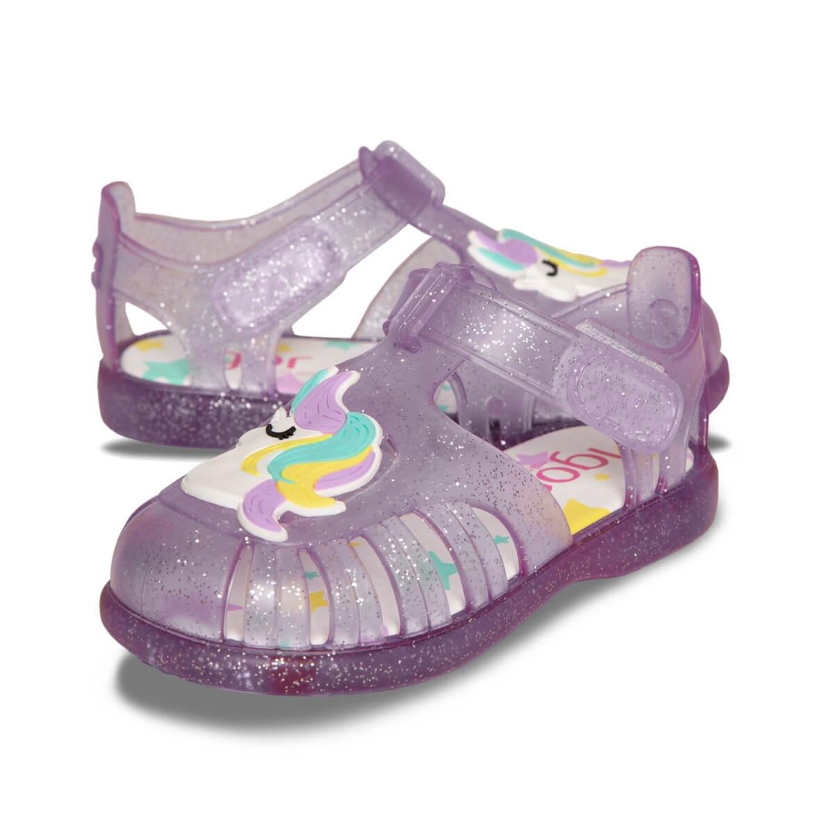 Igor Tobby Gloss Unicornio Çocuk Sandalet - Leylak Parıltı