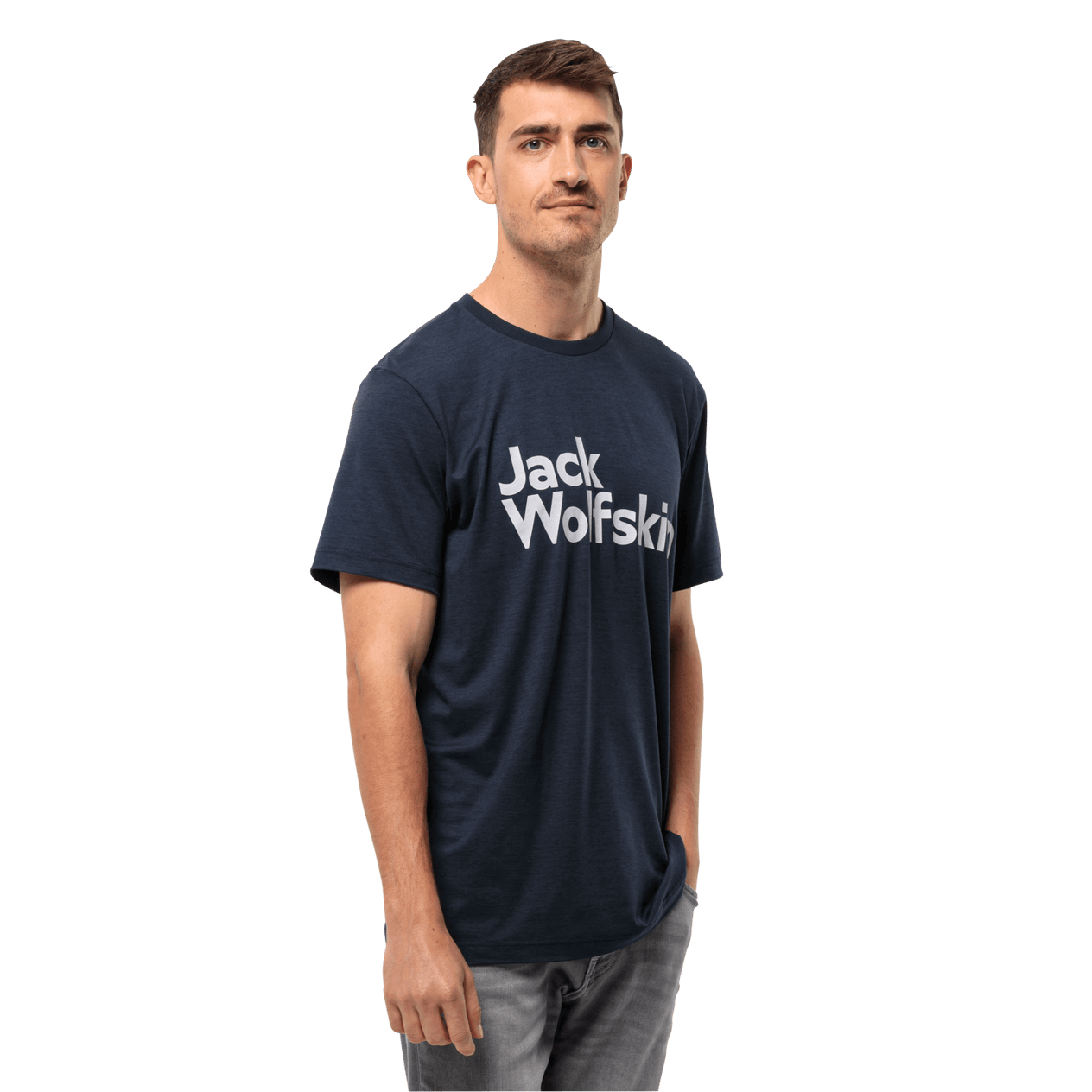 Jack Wolfskin Brand T M Erkek T-Shirt - Lacivert