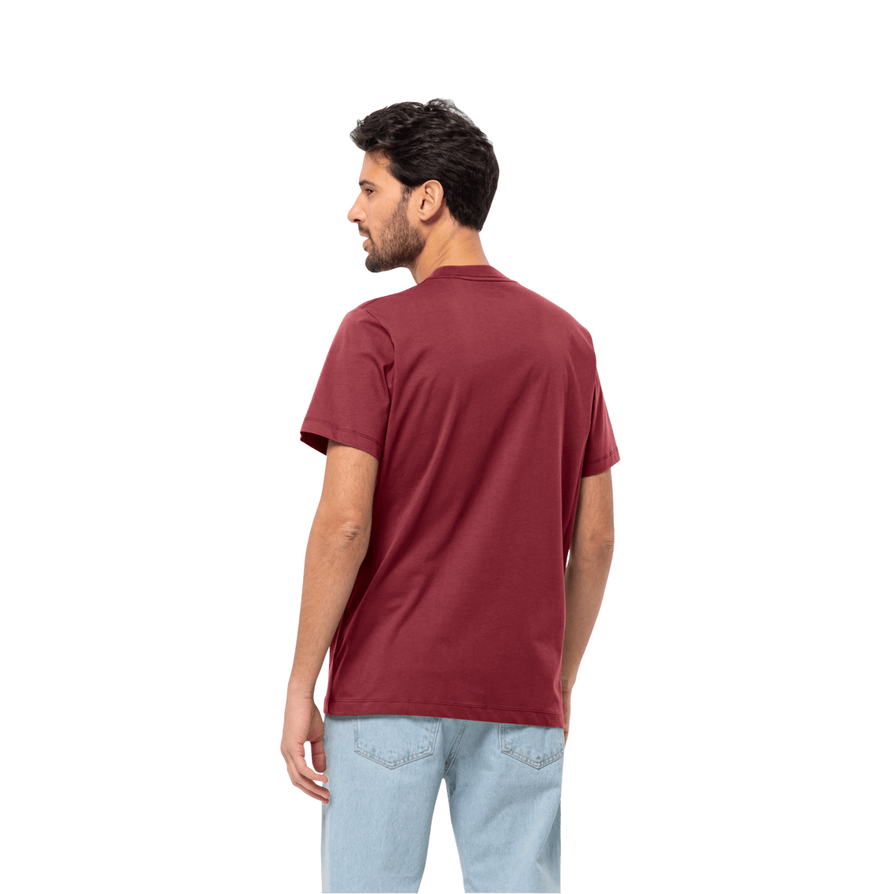 Jack Wolfskin Essential T M Erkek T-Shirt - Bordo