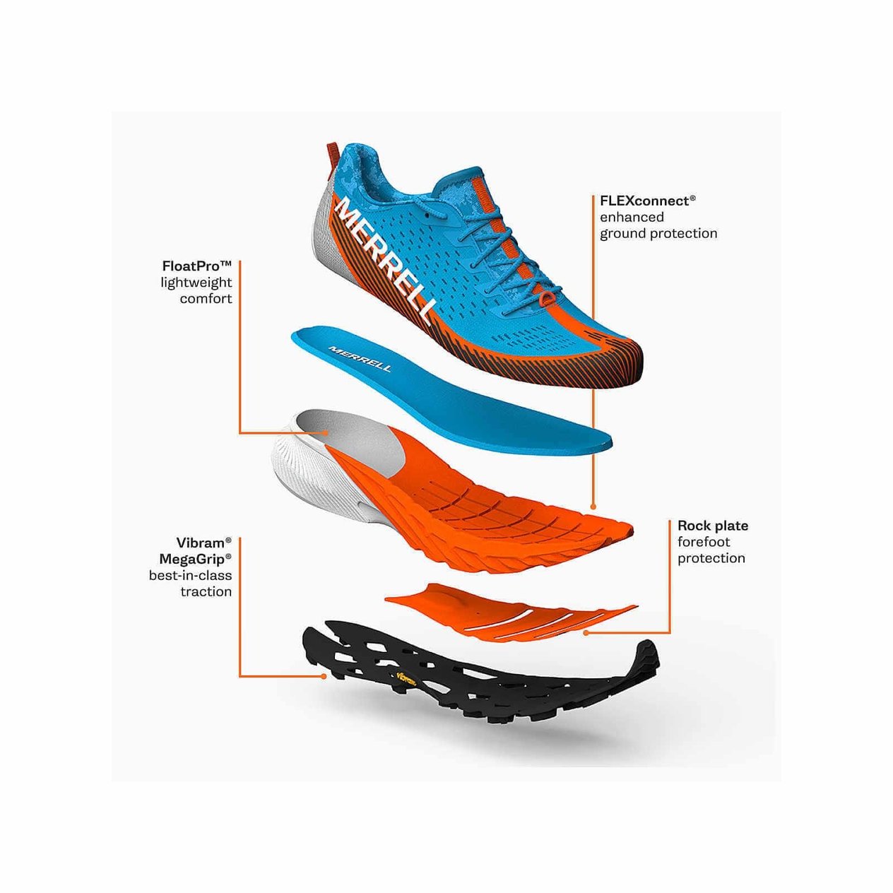 Merrell Agility Peak 5 Erkek Koşu Ayakkabısı - Bej