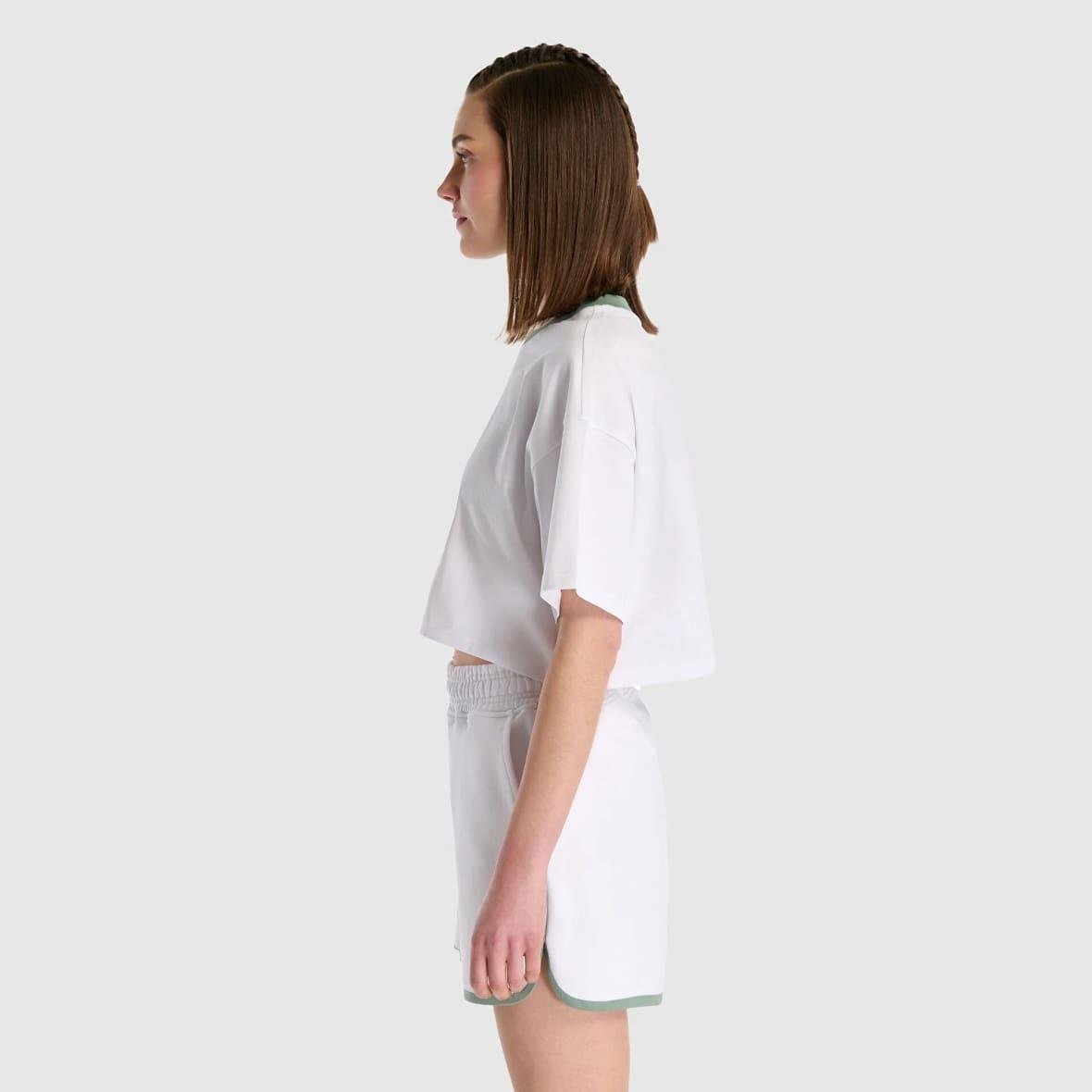 New Balance WNT1515-WT Crop Kadın T-Shirt - Beyaz