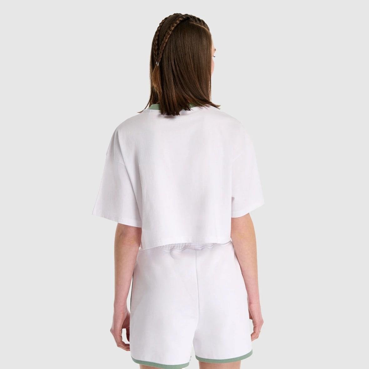 New Balance WNT1515-WT Crop Kadın T-Shirt - Beyaz