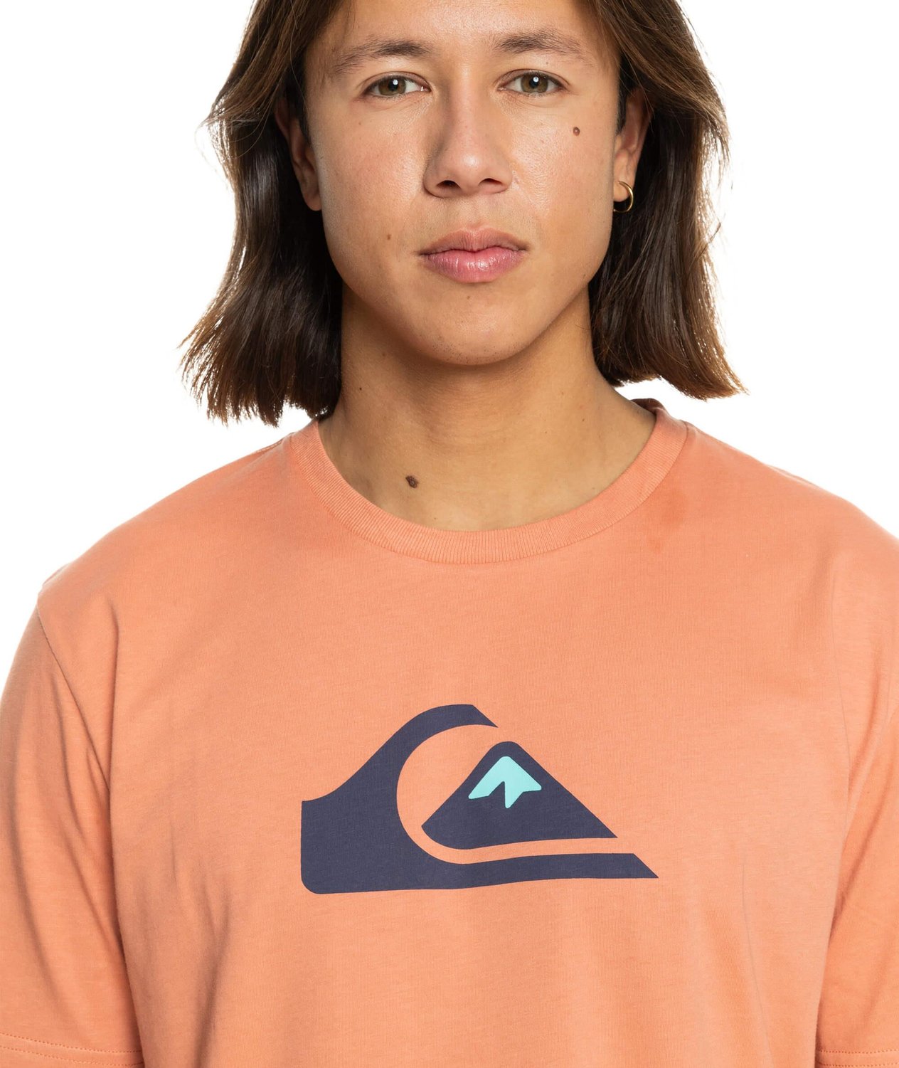 Quiksilver Comp Logo SS Erkek T-Shirt - Kiremit